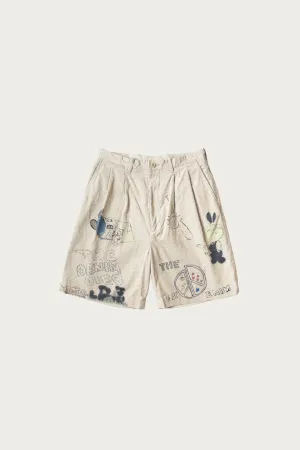 14W Corduroy IVY Short Pants (Memorial Paint Model) - Beige