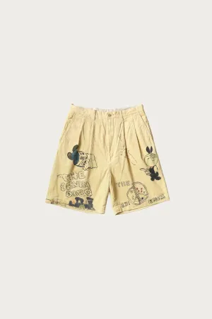 14W Corduroy IVY Short Pants (Memorial Paint Model) - Light Yellow