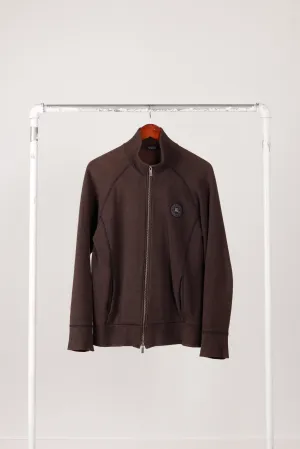 2000's Burberry Black Label 'Mlange Zip-Up' Track Jacket Brown