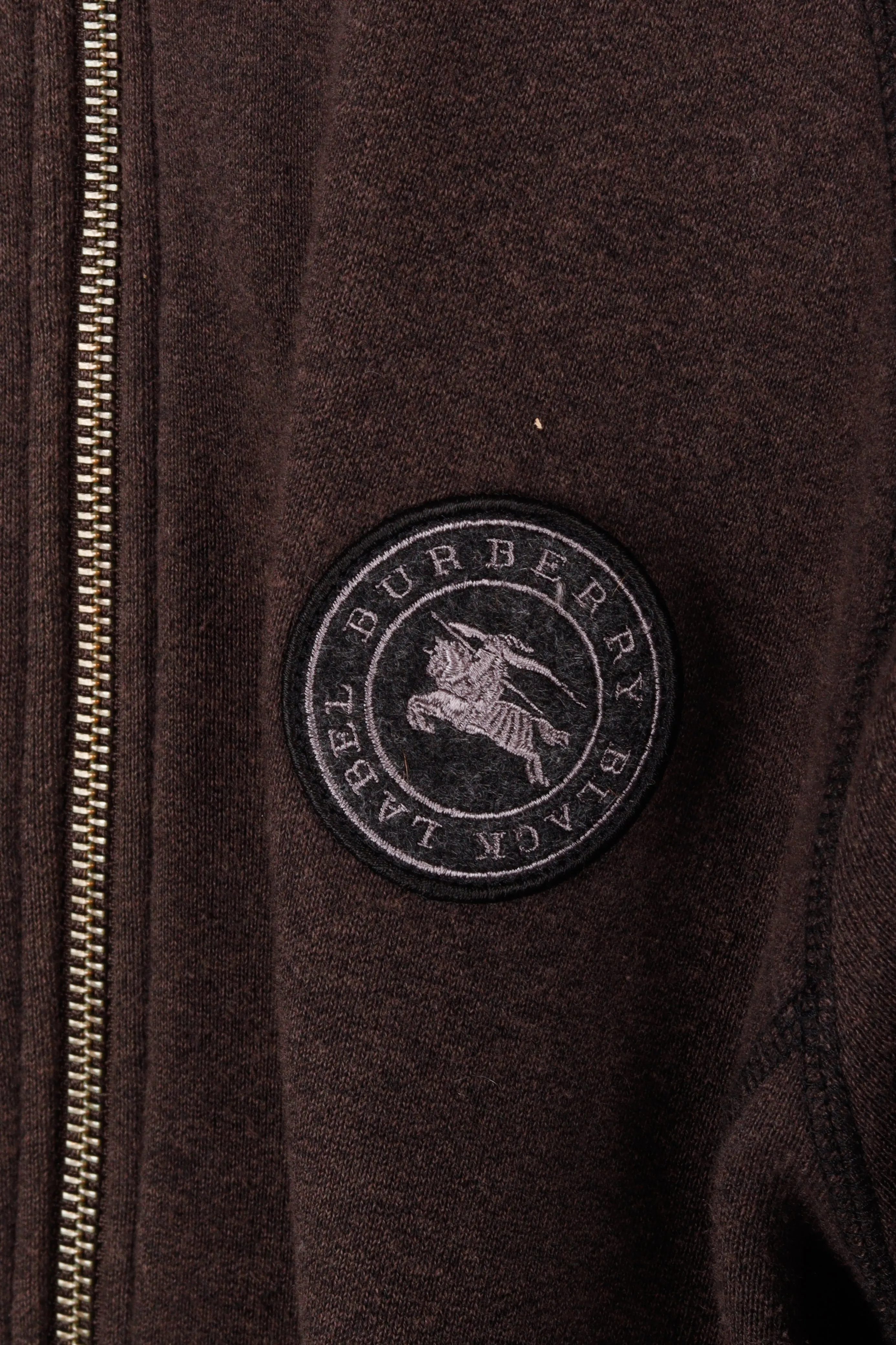 2000's Burberry Black Label 'Mlange Zip-Up' Track Jacket Brown
