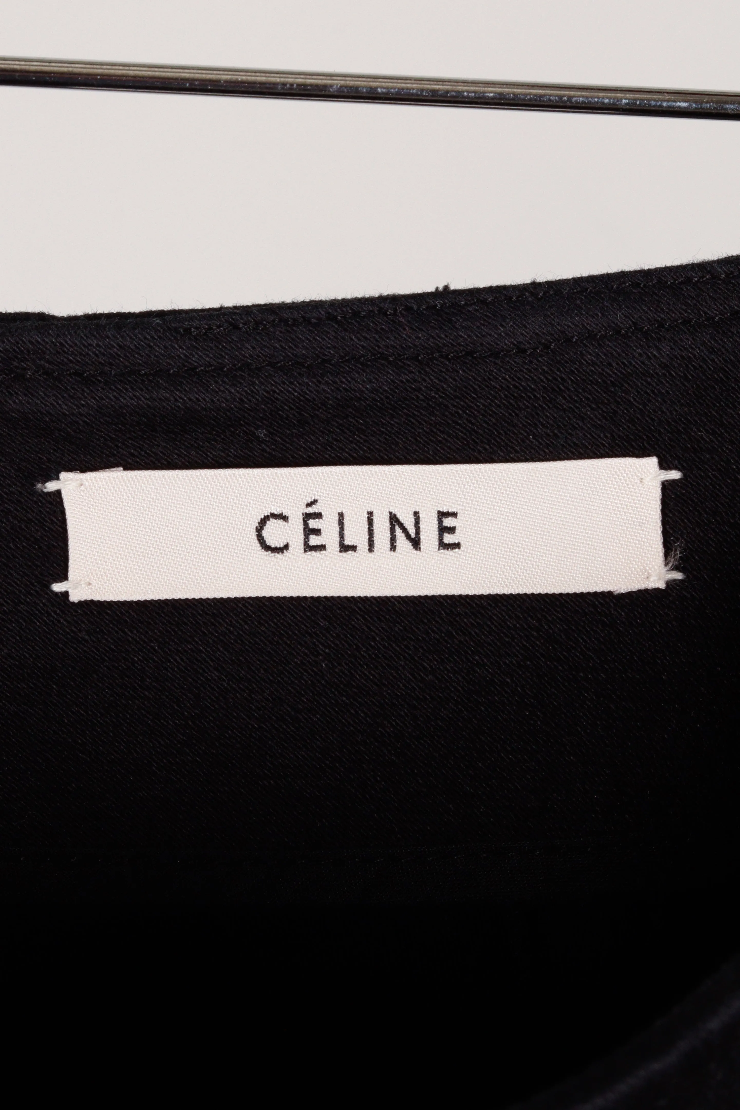 2000's Celine 'Canvas Cotton' Midi Skirt Black