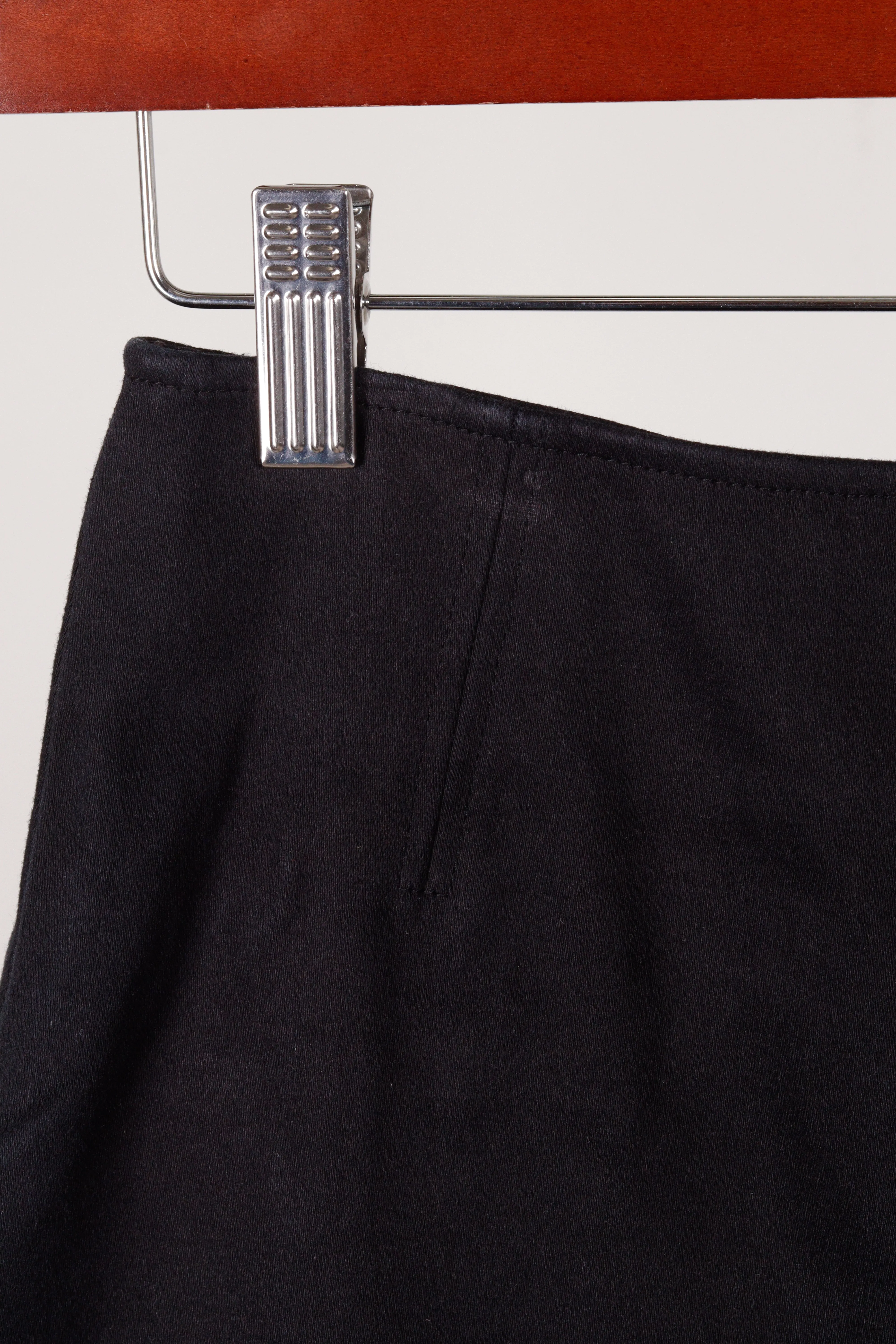 2000's Celine 'Canvas Cotton' Midi Skirt Black