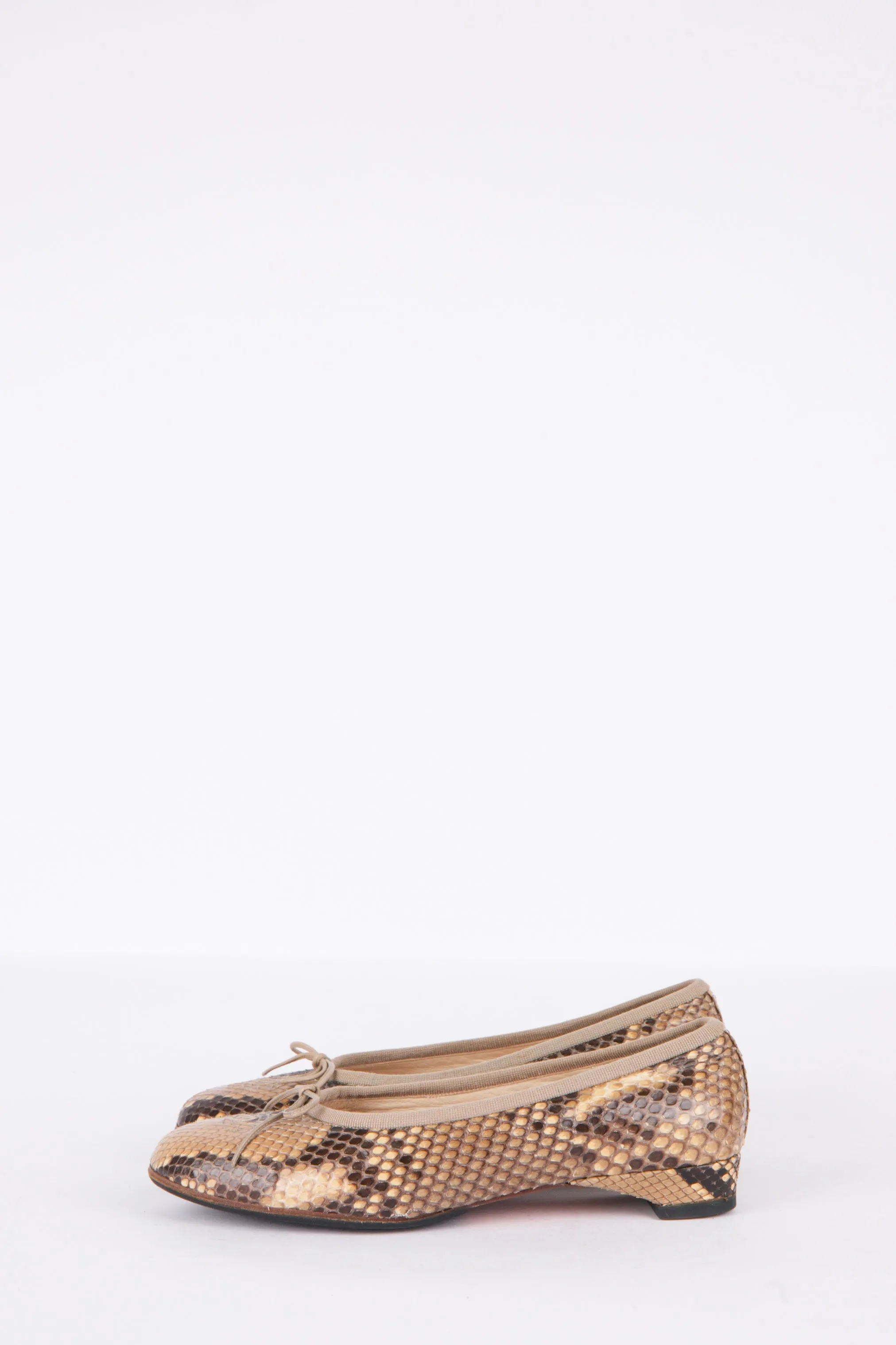 2000's Chanel 'Python Snakeskin' Ballet Flats