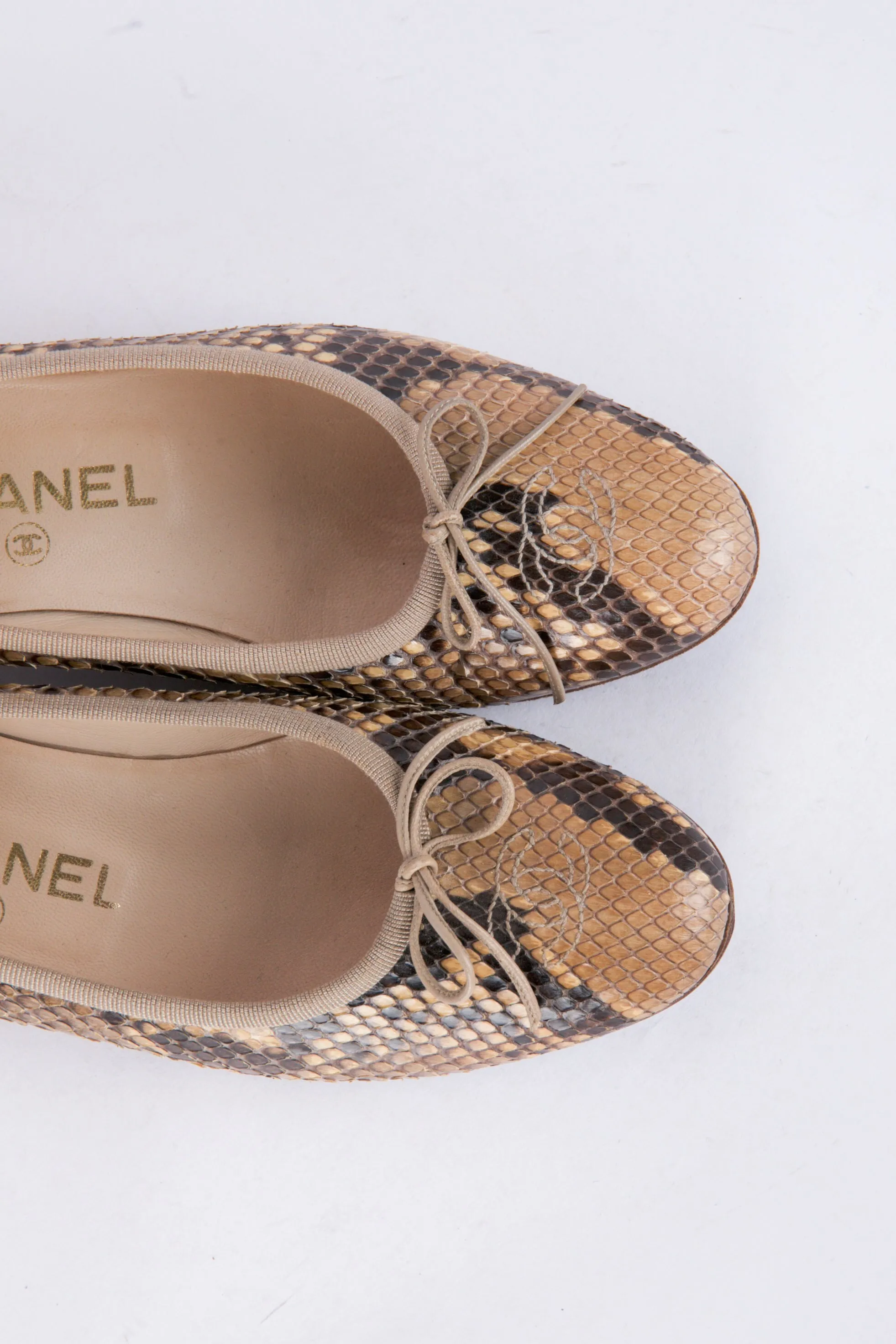 2000's Chanel 'Python Snakeskin' Ballet Flats
