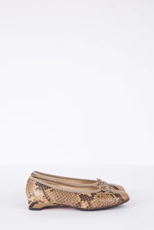 2000's Chanel 'Python Snakeskin' Ballet Flats