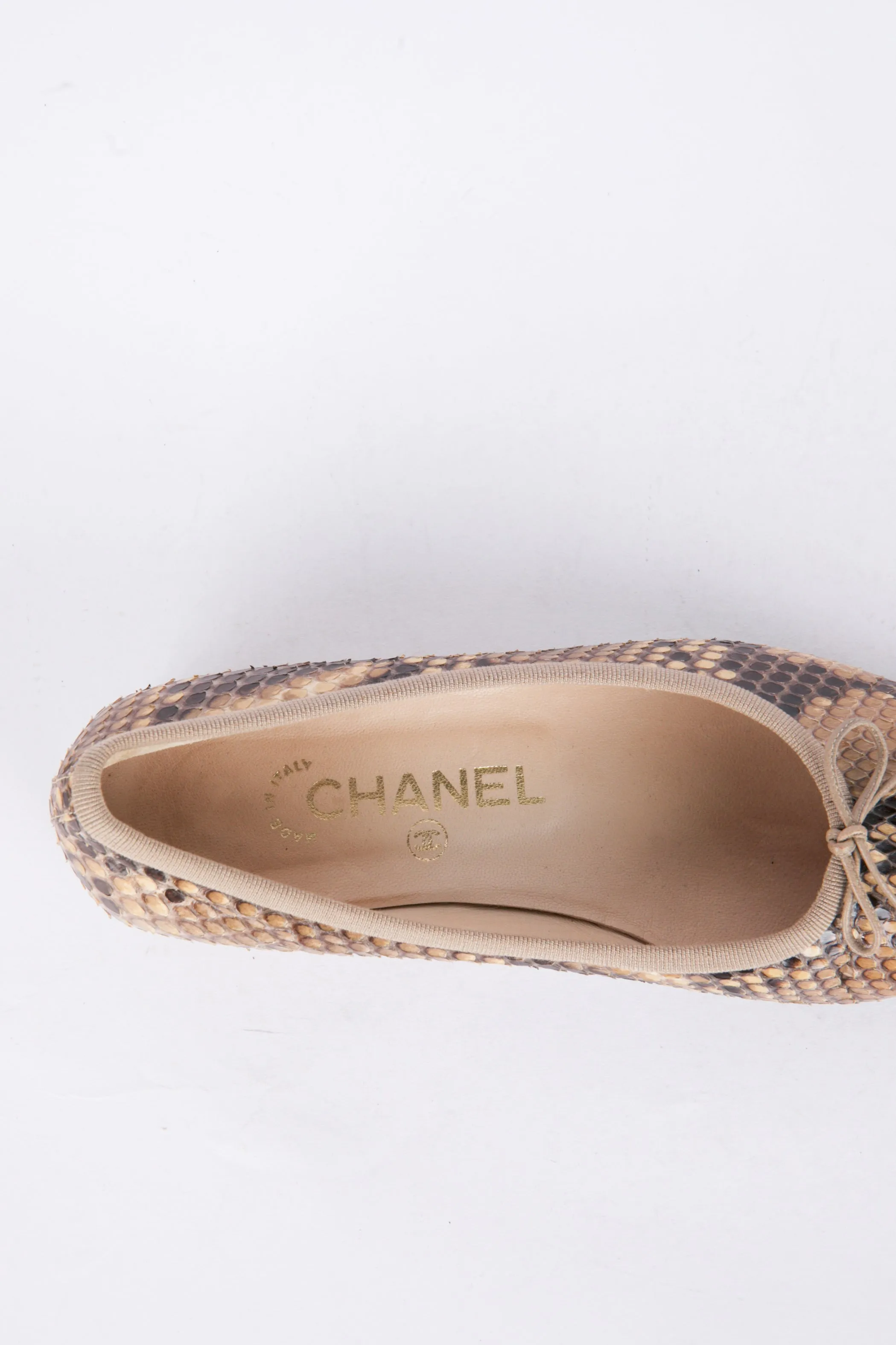 2000's Chanel 'Python Snakeskin' Ballet Flats