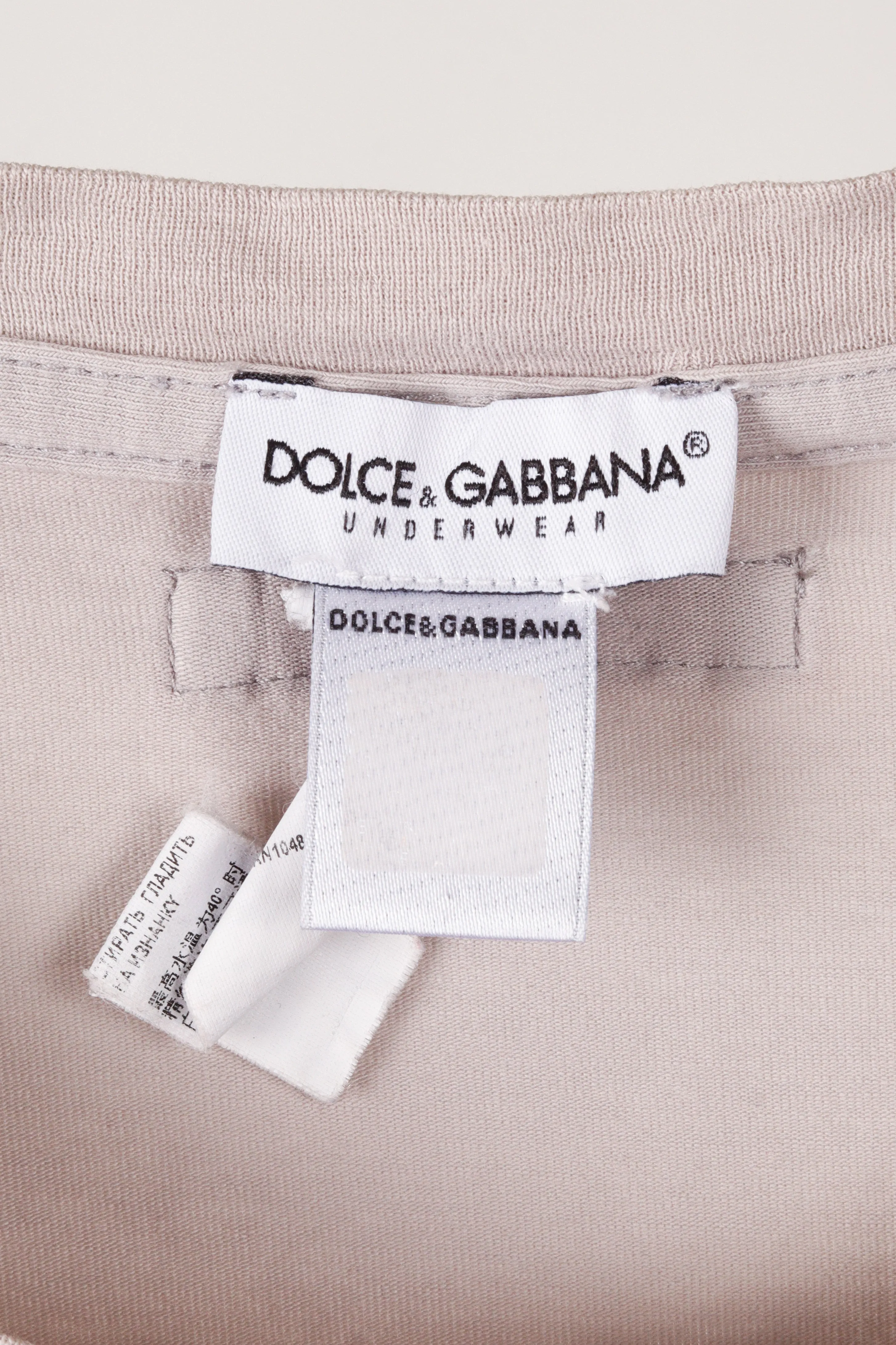 2000's Dolce & Gabbana 'Italy Striped' T-Shirt Gray