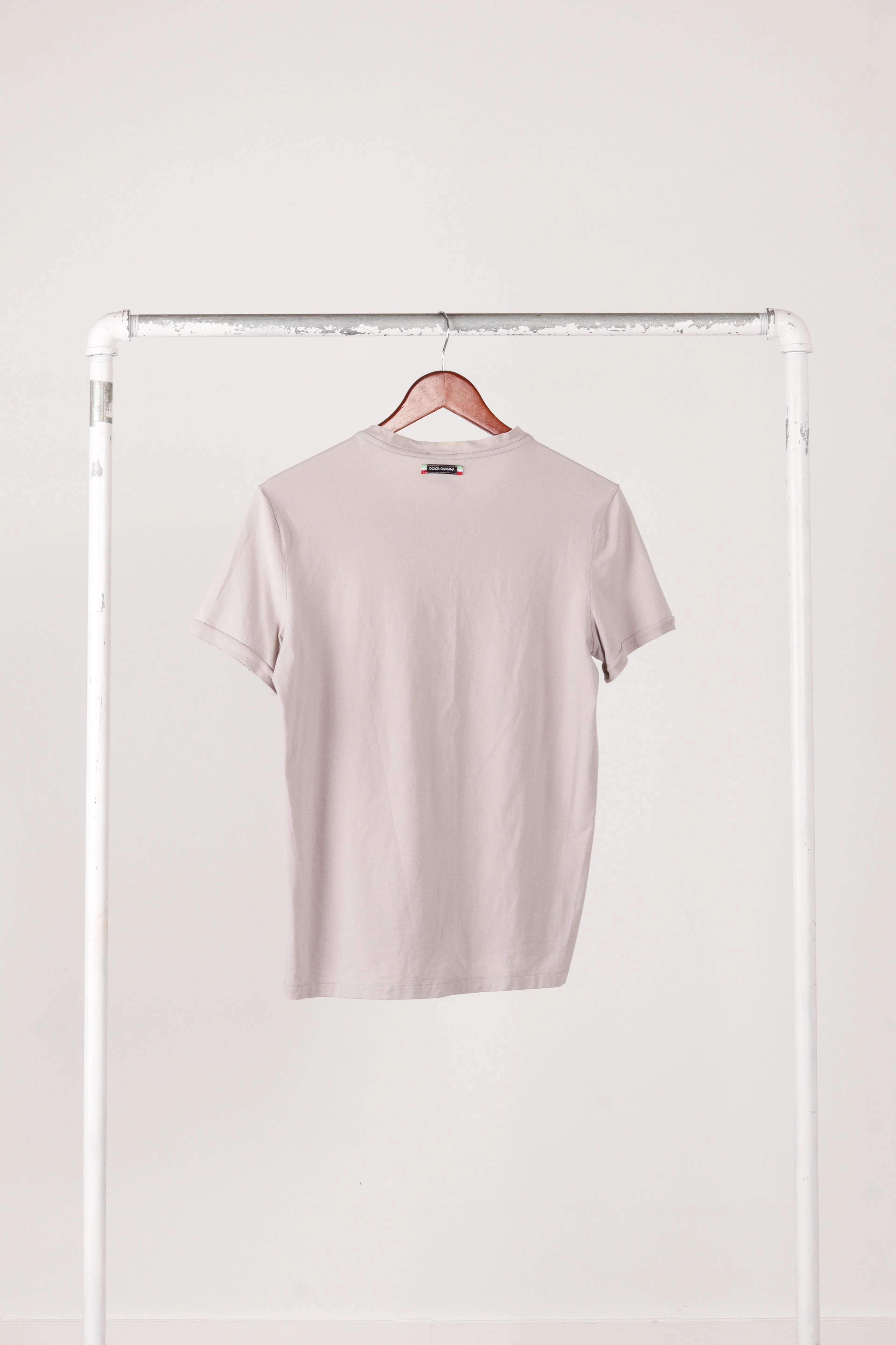 2000's Dolce & Gabbana 'Italy Striped' T-Shirt Gray