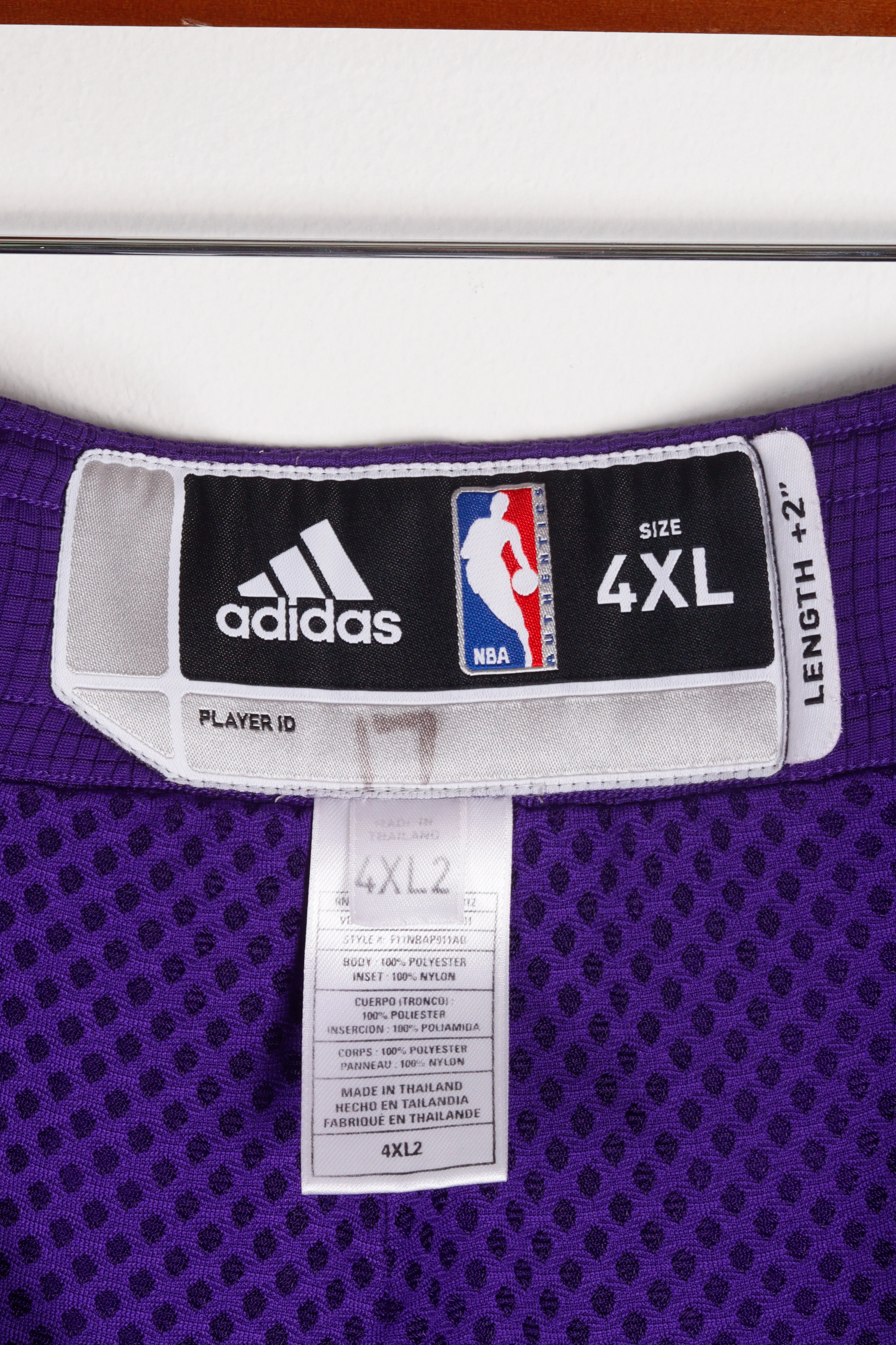 2011-12 Andrew Bynum Los Angeles Lakers Away' Tear Away Warm Up Pants Purple