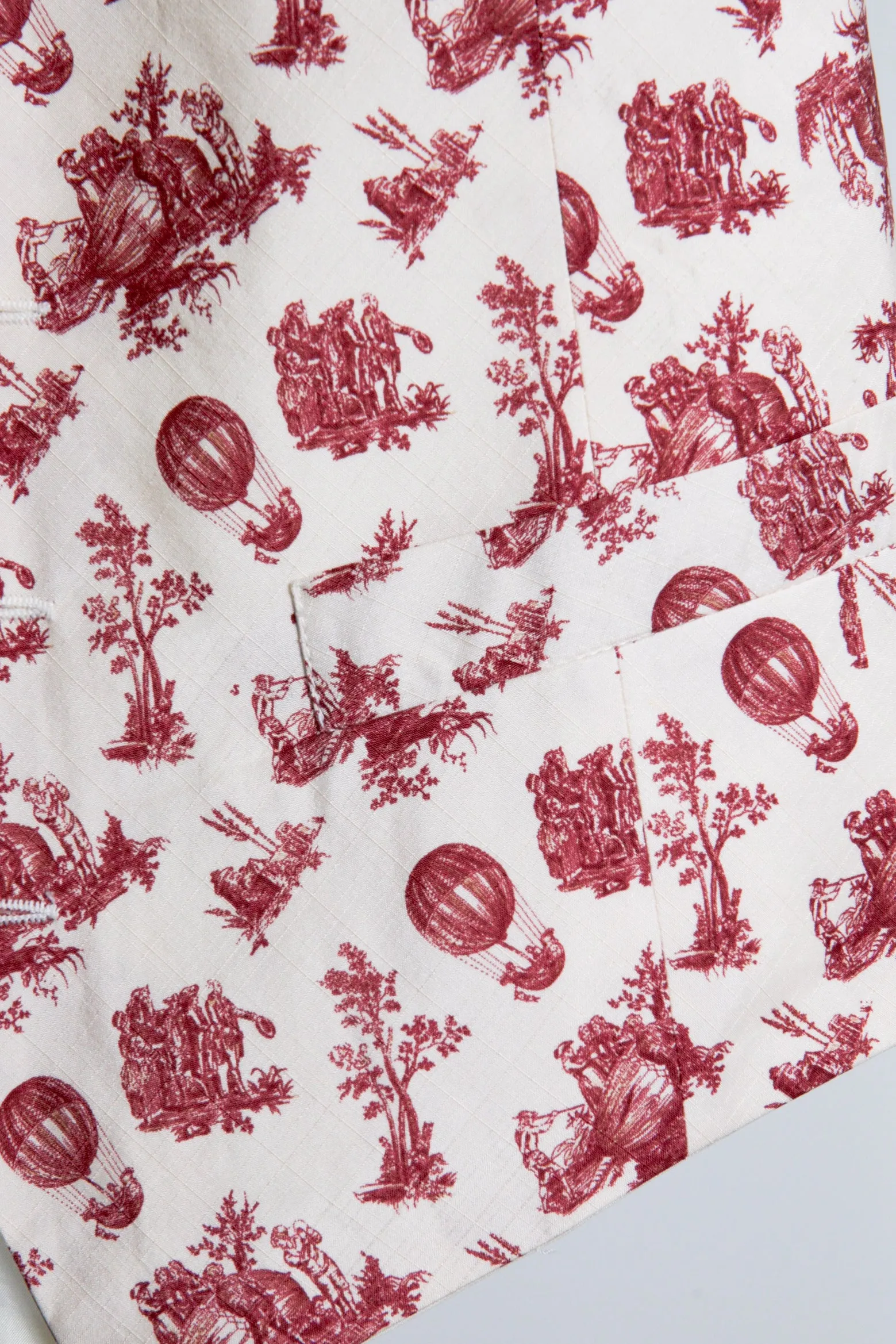 80's Christian Dior 'Colonial Toile Print' Vest
