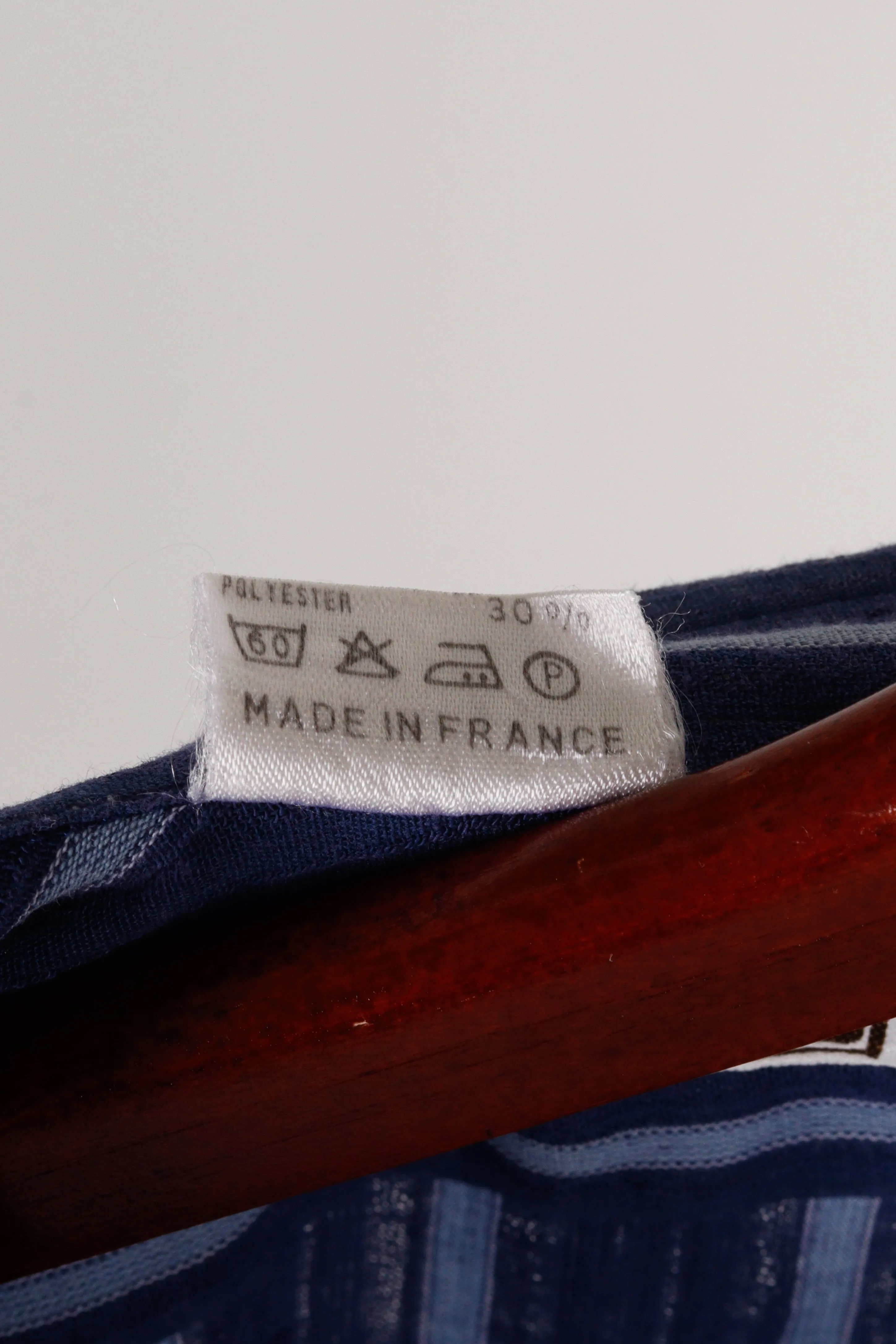 80's Pierre Balmain 'Striped' S/S Oxford Shirt Blue