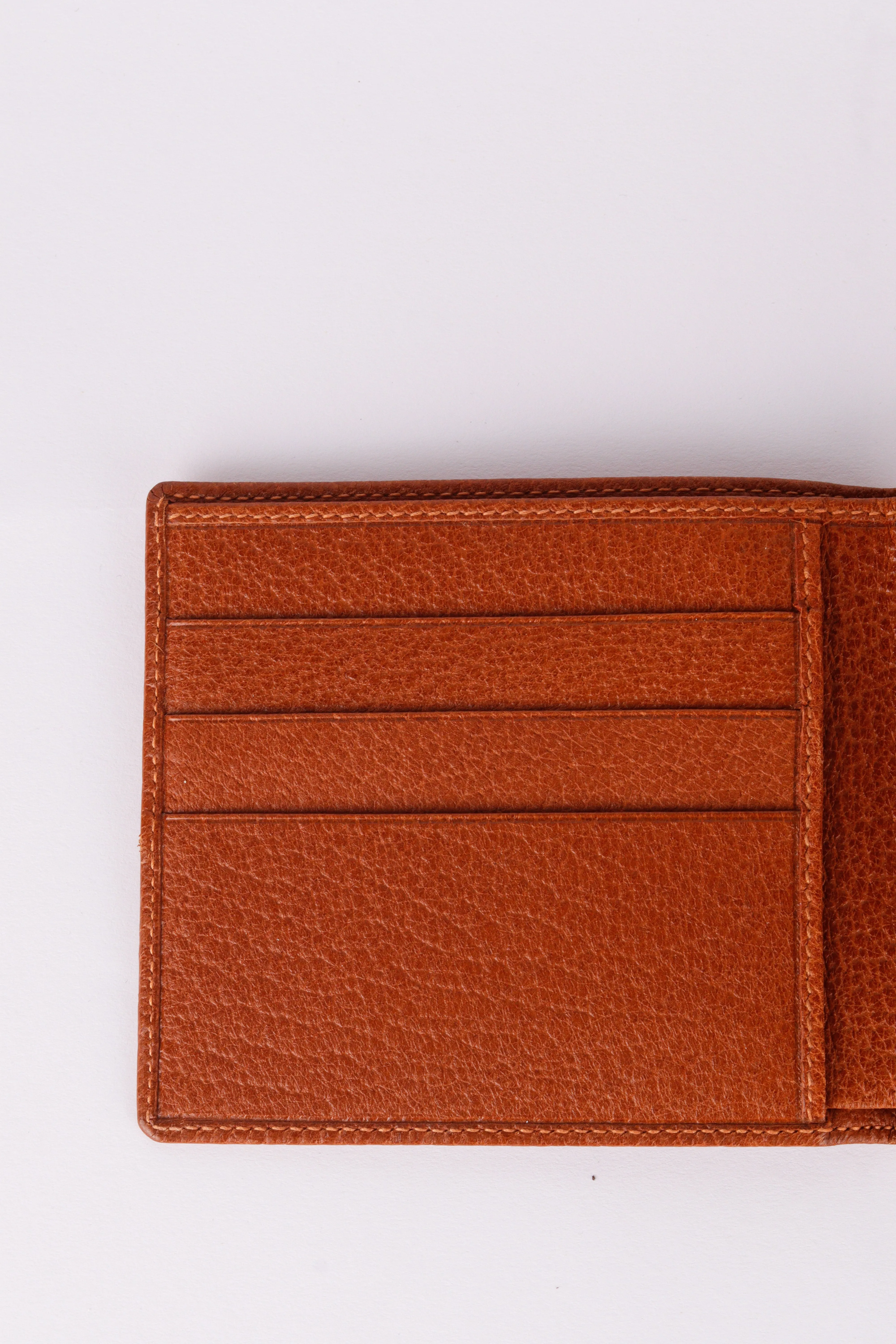 90's Gucci 'Bi Fold Leather' Wallet Tan