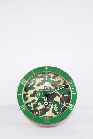 A Bathing Ape/Bape 'Bapex ABC Camo' Wall Clock Green