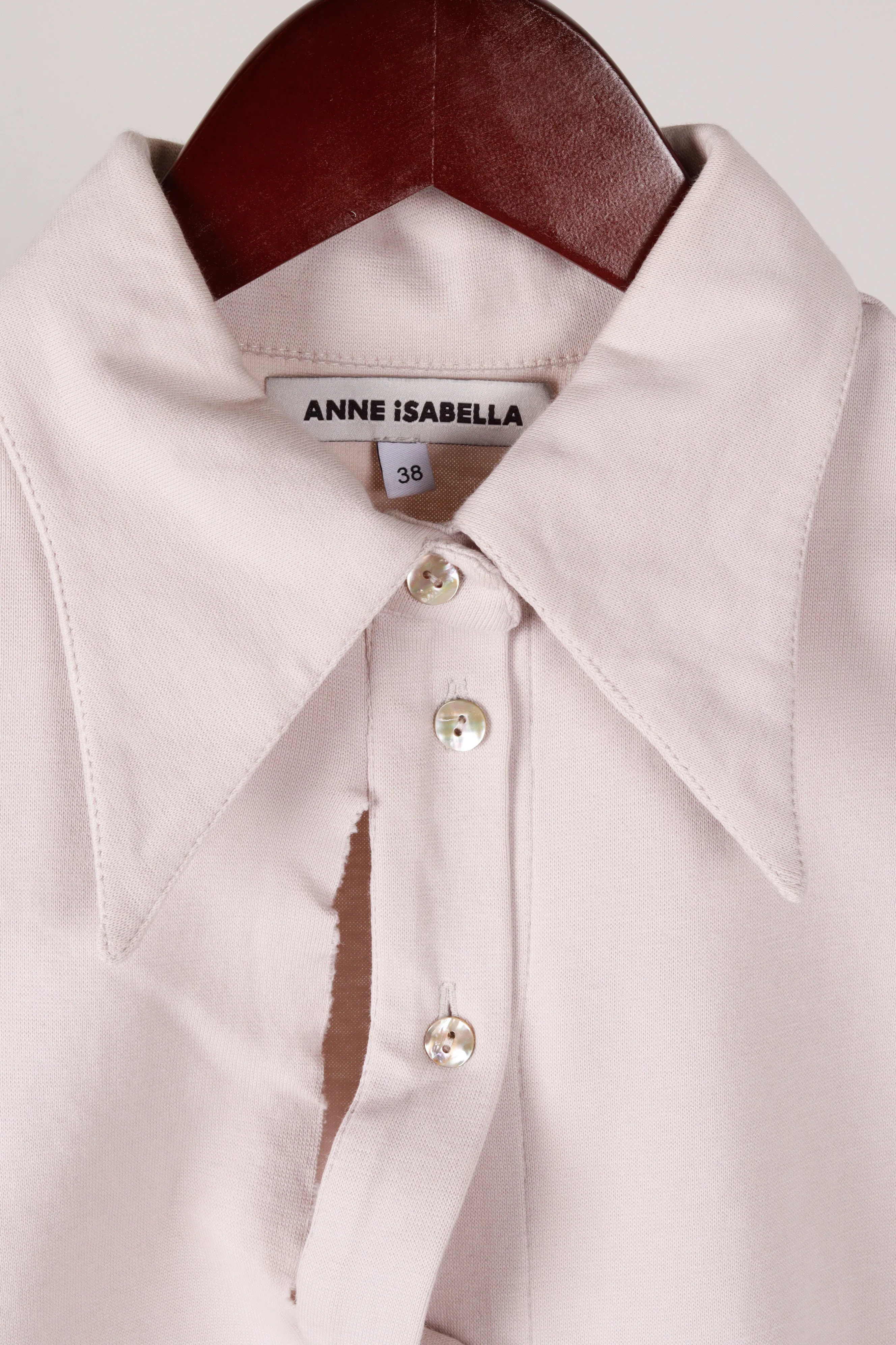 Anne Isabella AW22 'Twisted Asymetric Placket' Shirt Warm Sand (2022)