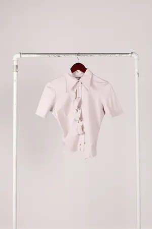 Anne Isabella AW22 'Twisted Asymetric Placket' Shirt Warm Sand (2022)
