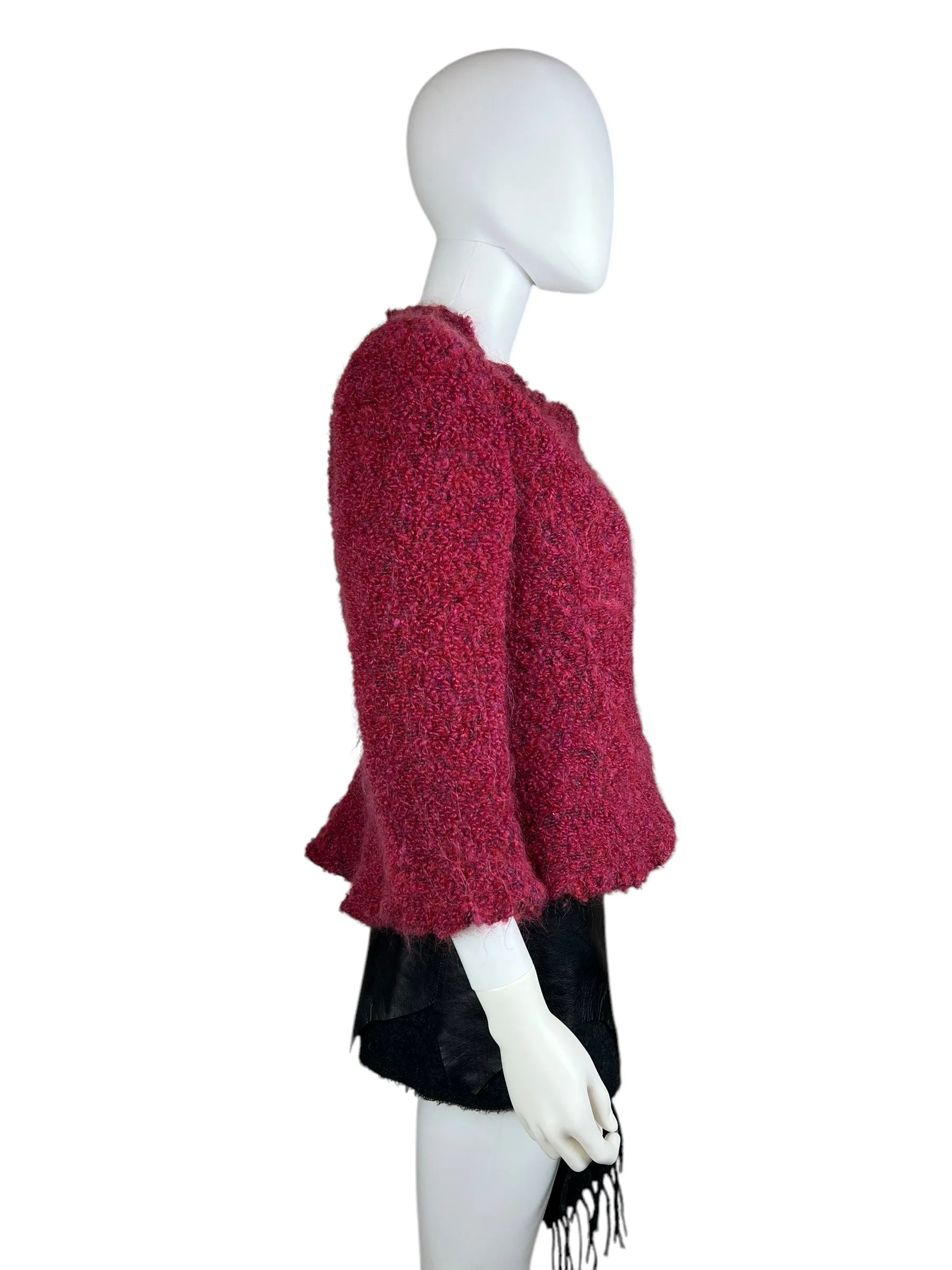 Armani Collezioni 2003 boucle cherry red jacket