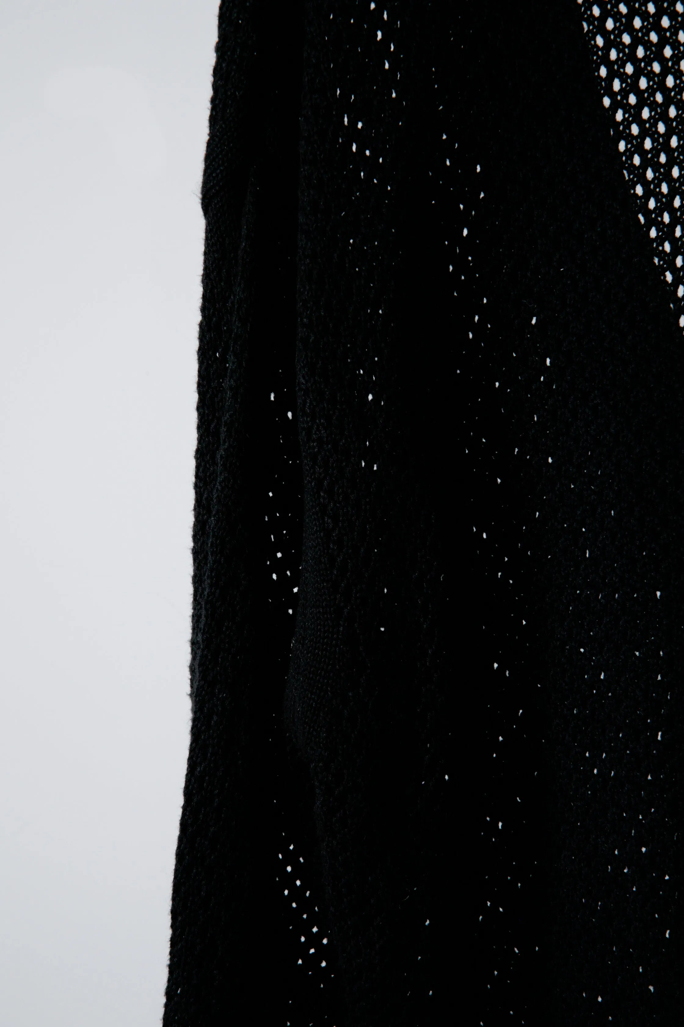 BeAMS DOT 'Mesh Knit' Cardigan Black