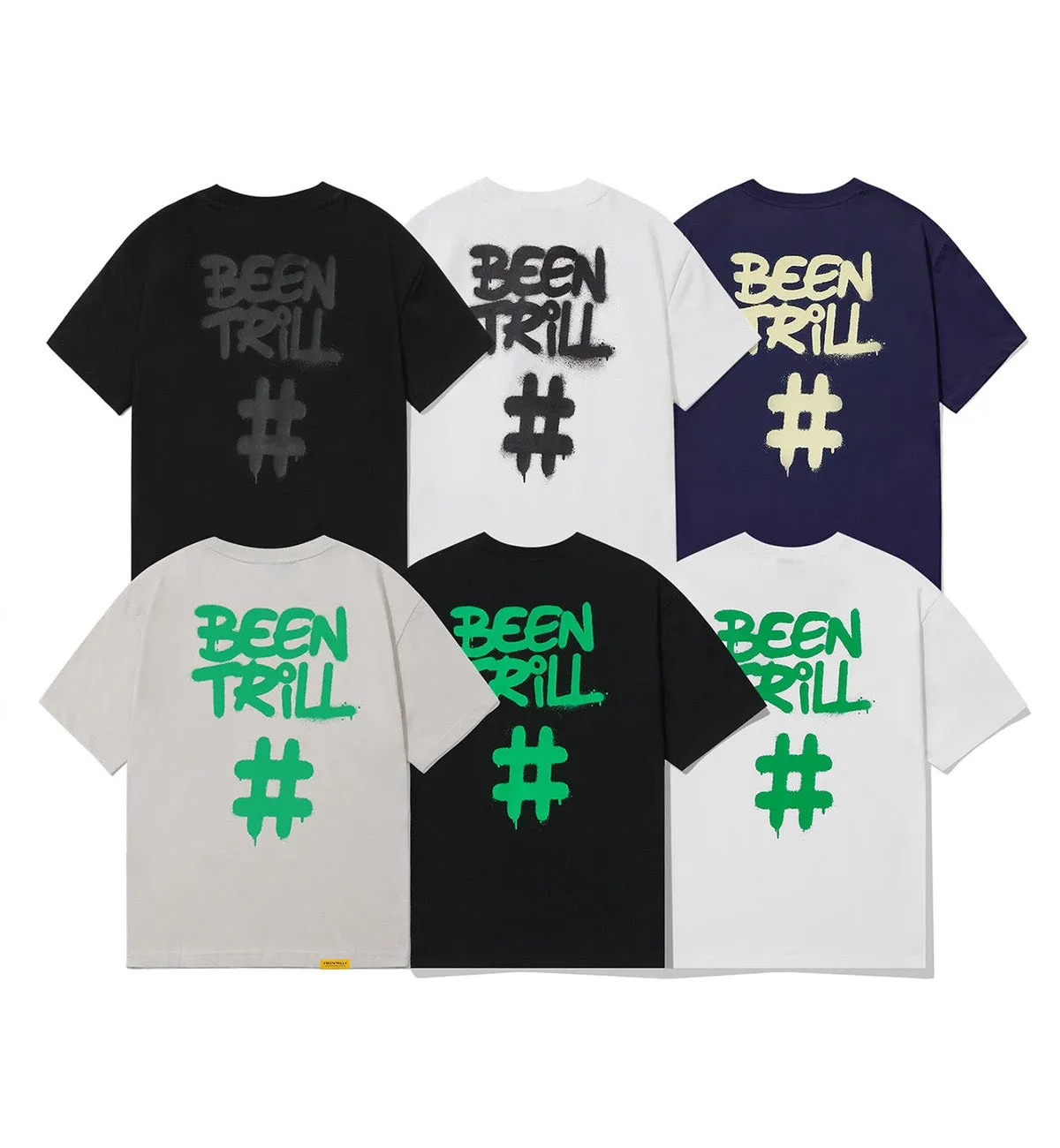 BEENTRILL Spray Hashtag T-Shirt