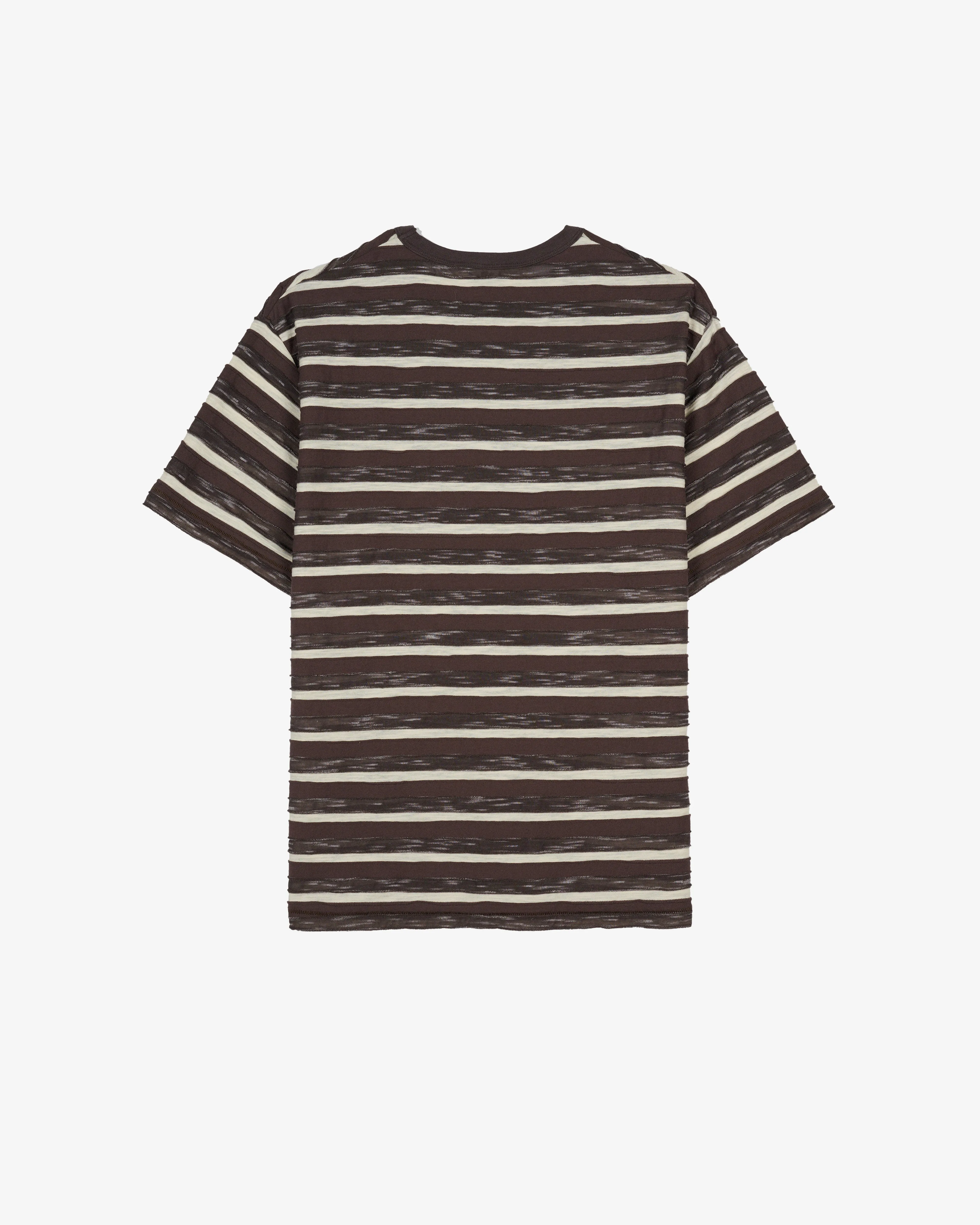 Brain Dead - Men's Casey Striped T-Shirt - (Brown)