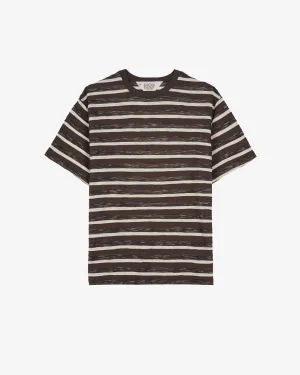 Brain Dead - Men's Casey Striped T-Shirt - (Brown)