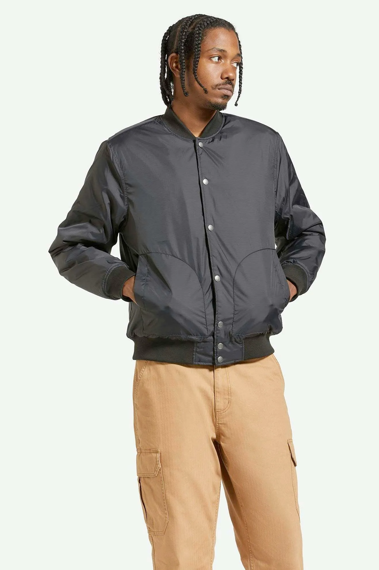 Brixton Dillinger Flight Bomber Jacket Black
