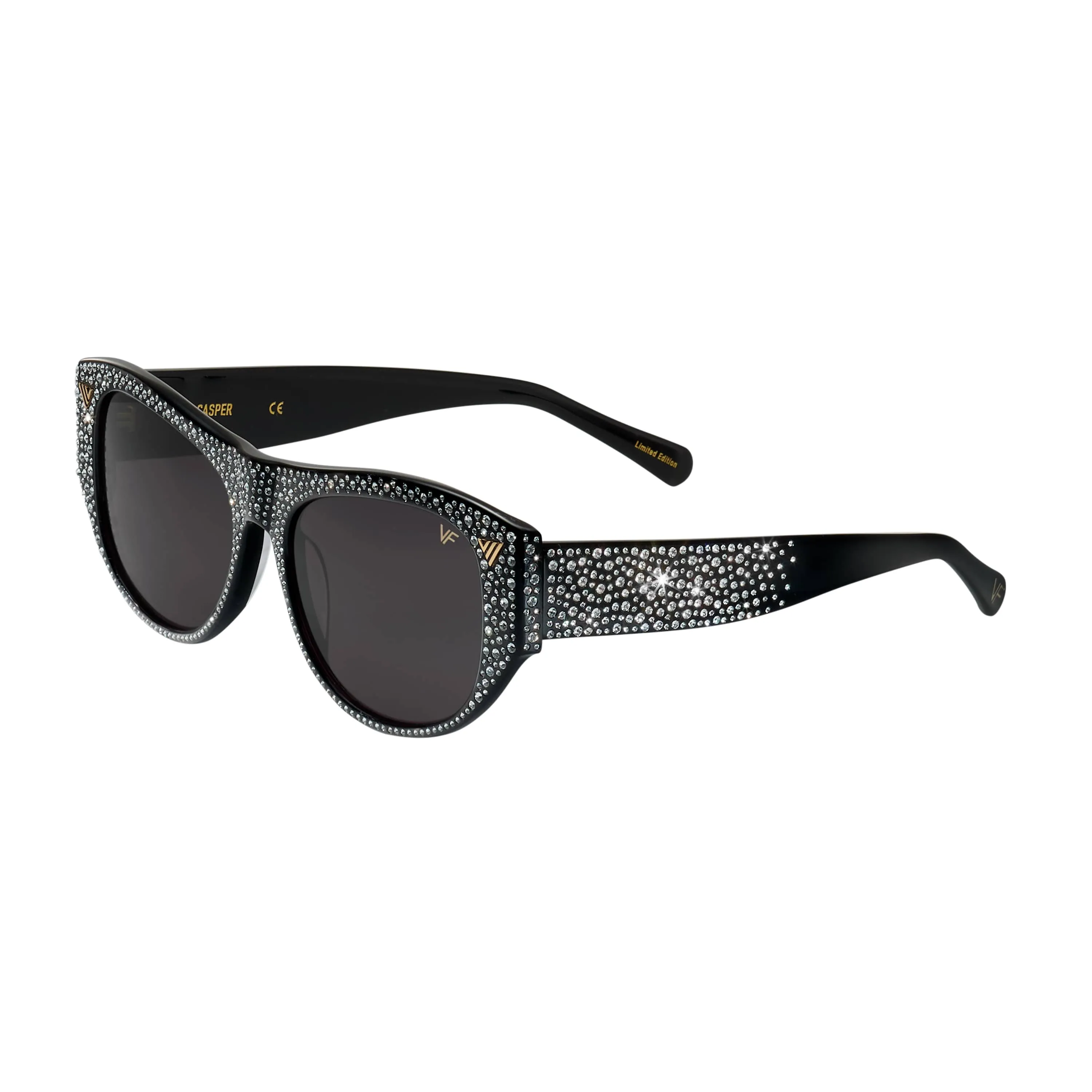 Casper Black Acetate Swarovski Crystals Edition