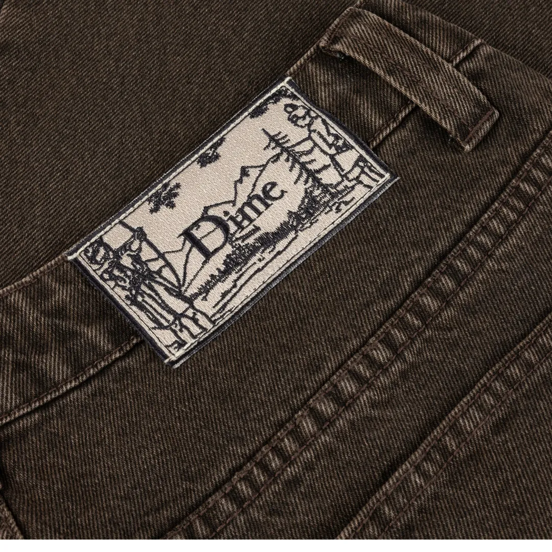 CLASSIC RELAXED DENIM PANTS FADED BROWN