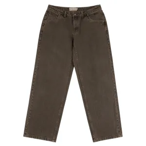 CLASSIC RELAXED DENIM PANTS FADED BROWN