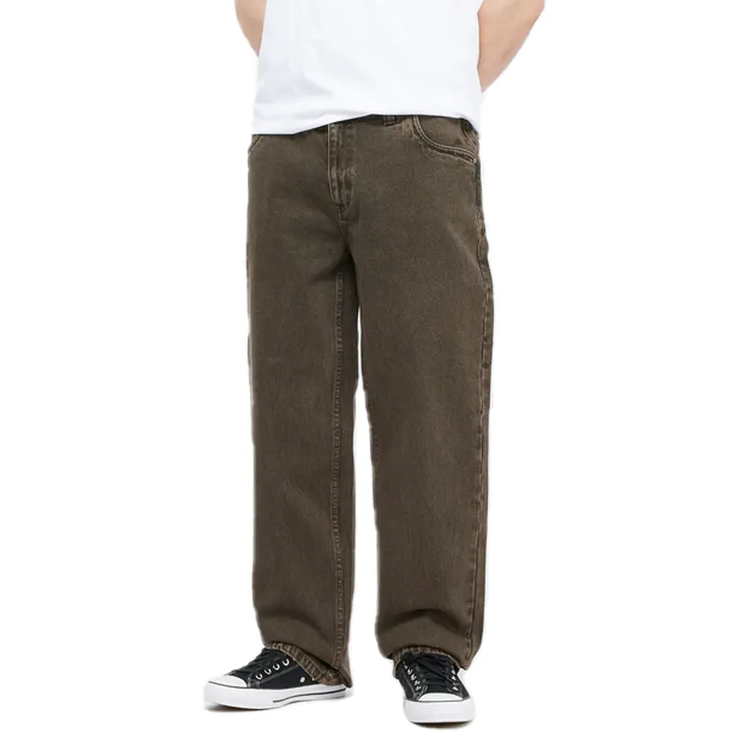 CLASSIC RELAXED DENIM PANTS FADED BROWN