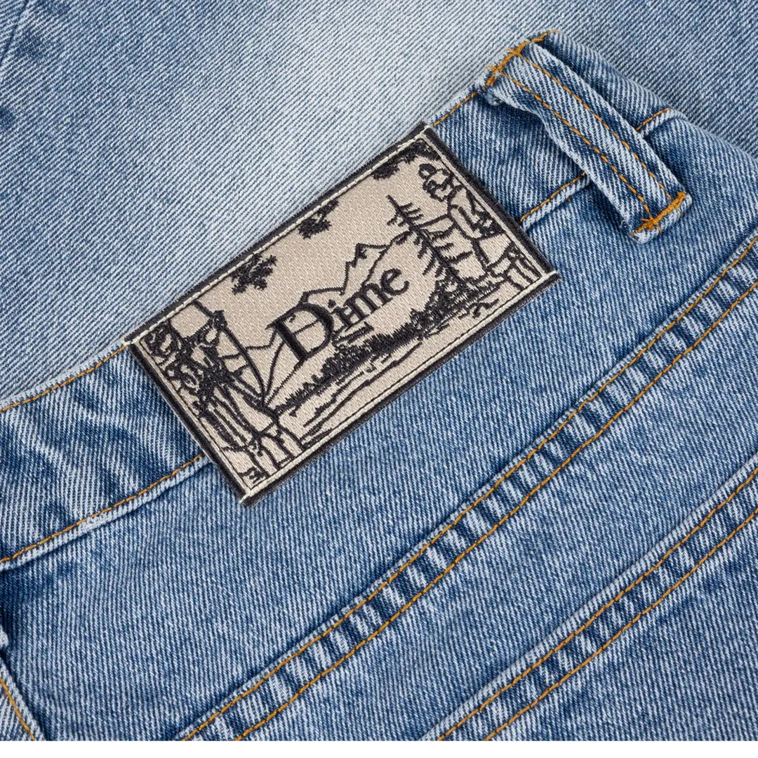 CLASSIC RELAXED DENIM PANTS SANDBLASTED BLUE