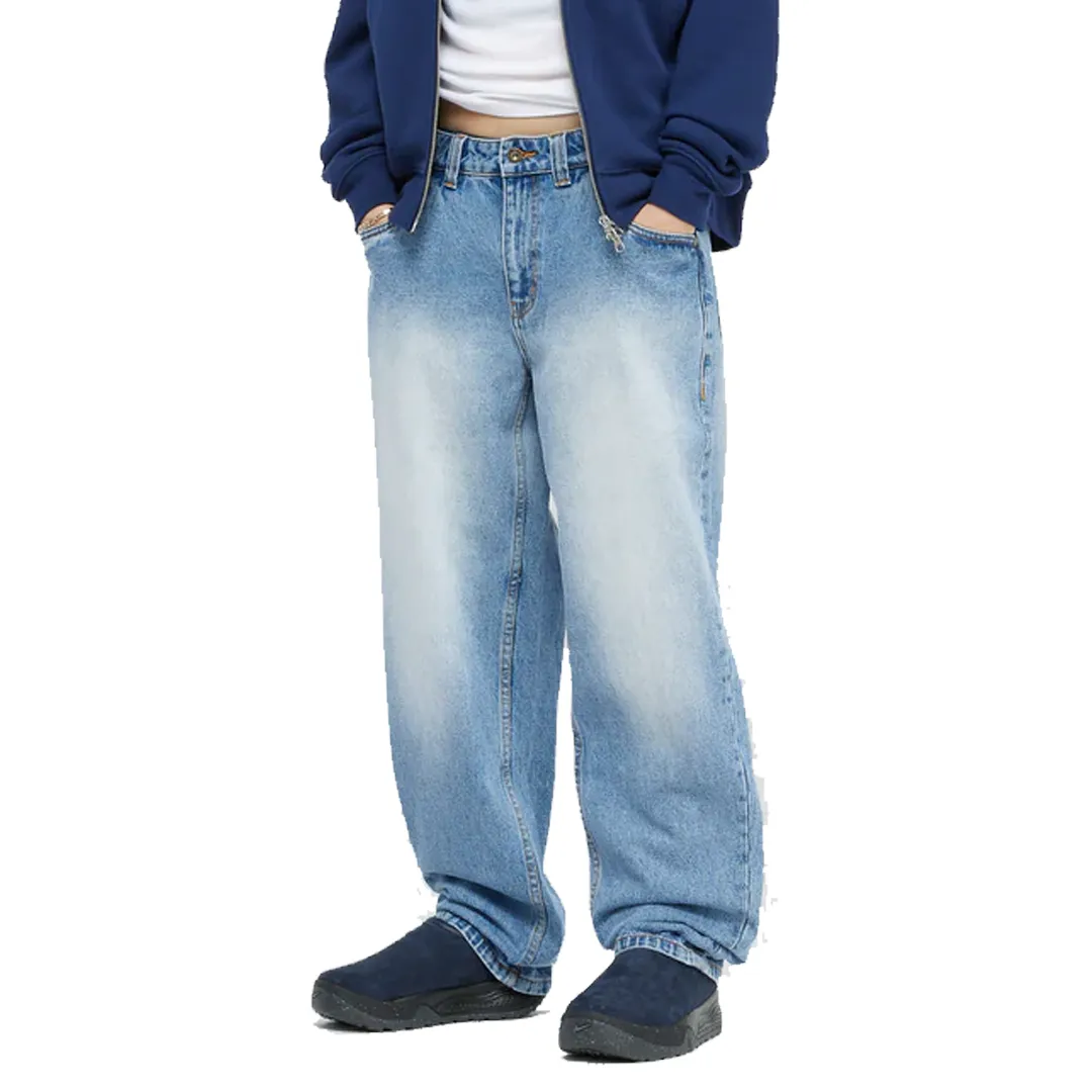 CLASSIC RELAXED DENIM PANTS SANDBLASTED BLUE