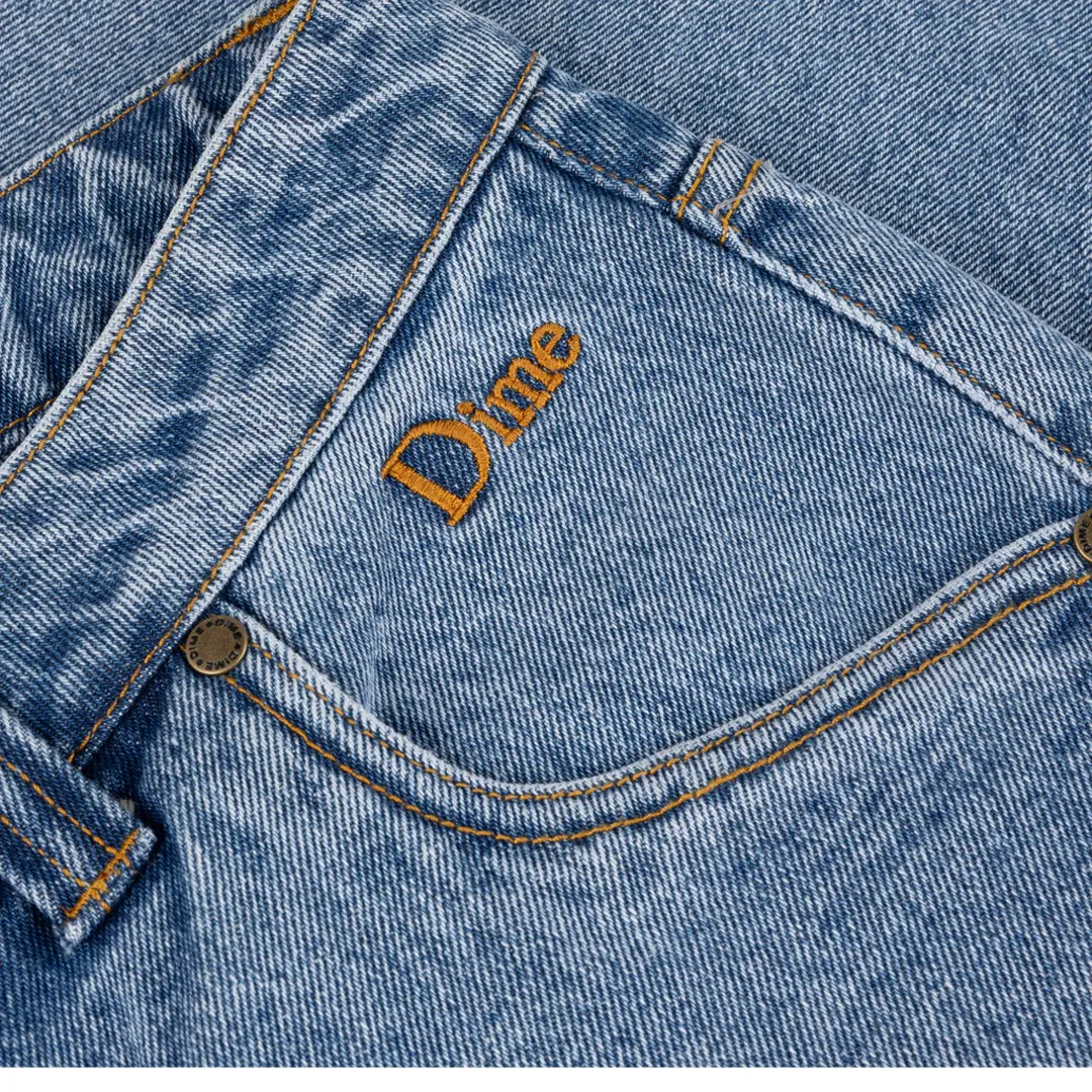 CLASSIC RELAXED DENIM PANTS SANDBLASTED BLUE