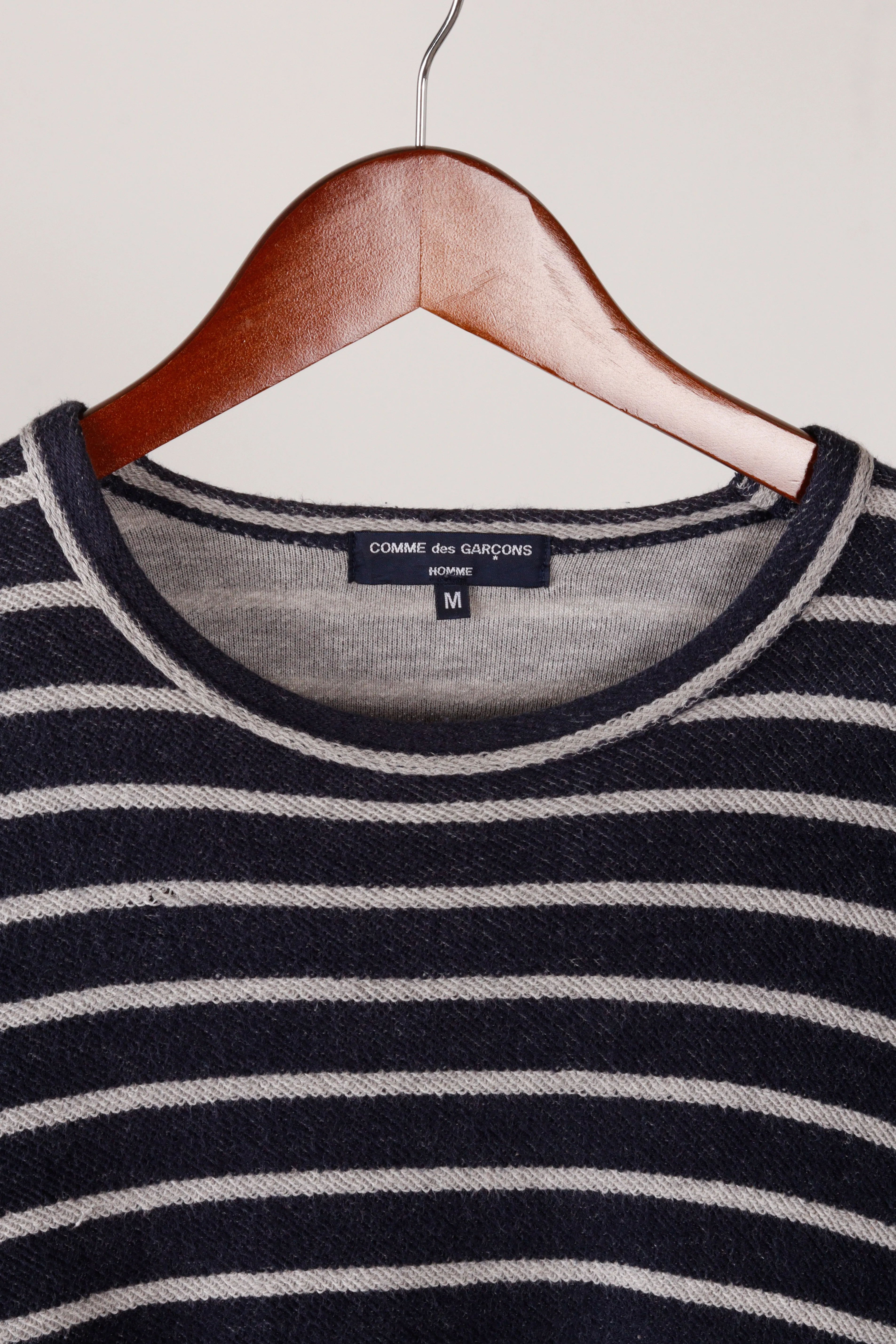 Comme des Garons HOMME AW06 'Overdyed Striped' Knit Crewneck Top (2006)