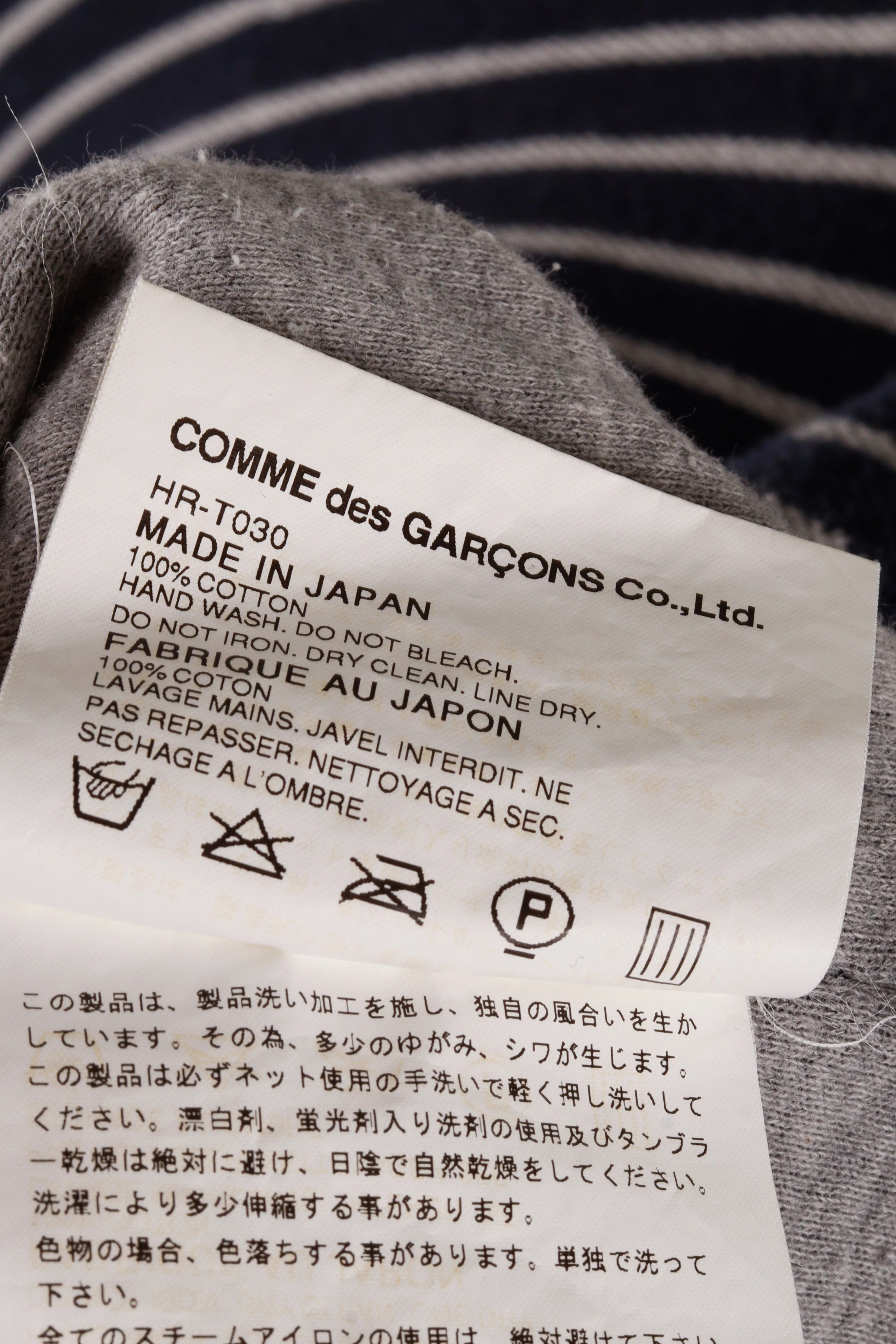 Comme des Garons HOMME AW06 'Overdyed Striped' Knit Crewneck Top (2006)