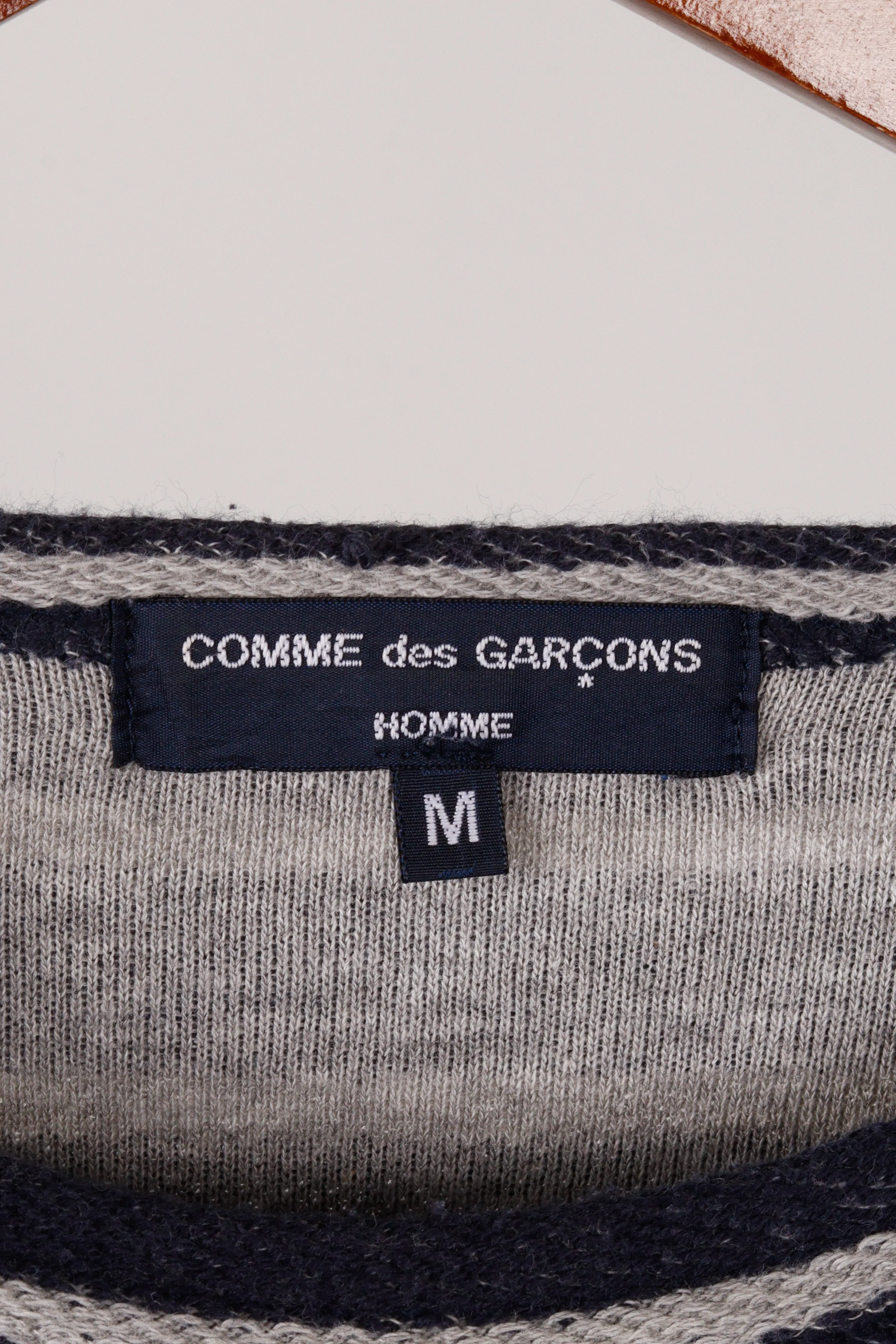 Comme des Garons HOMME AW06 'Overdyed Striped' Knit Crewneck Top (2006)