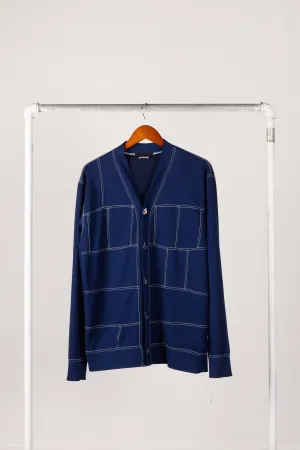 Comme des Garons HOMME DEUX SS16 'Contrast Stitched Panels' Cardigan Sweater (2016)