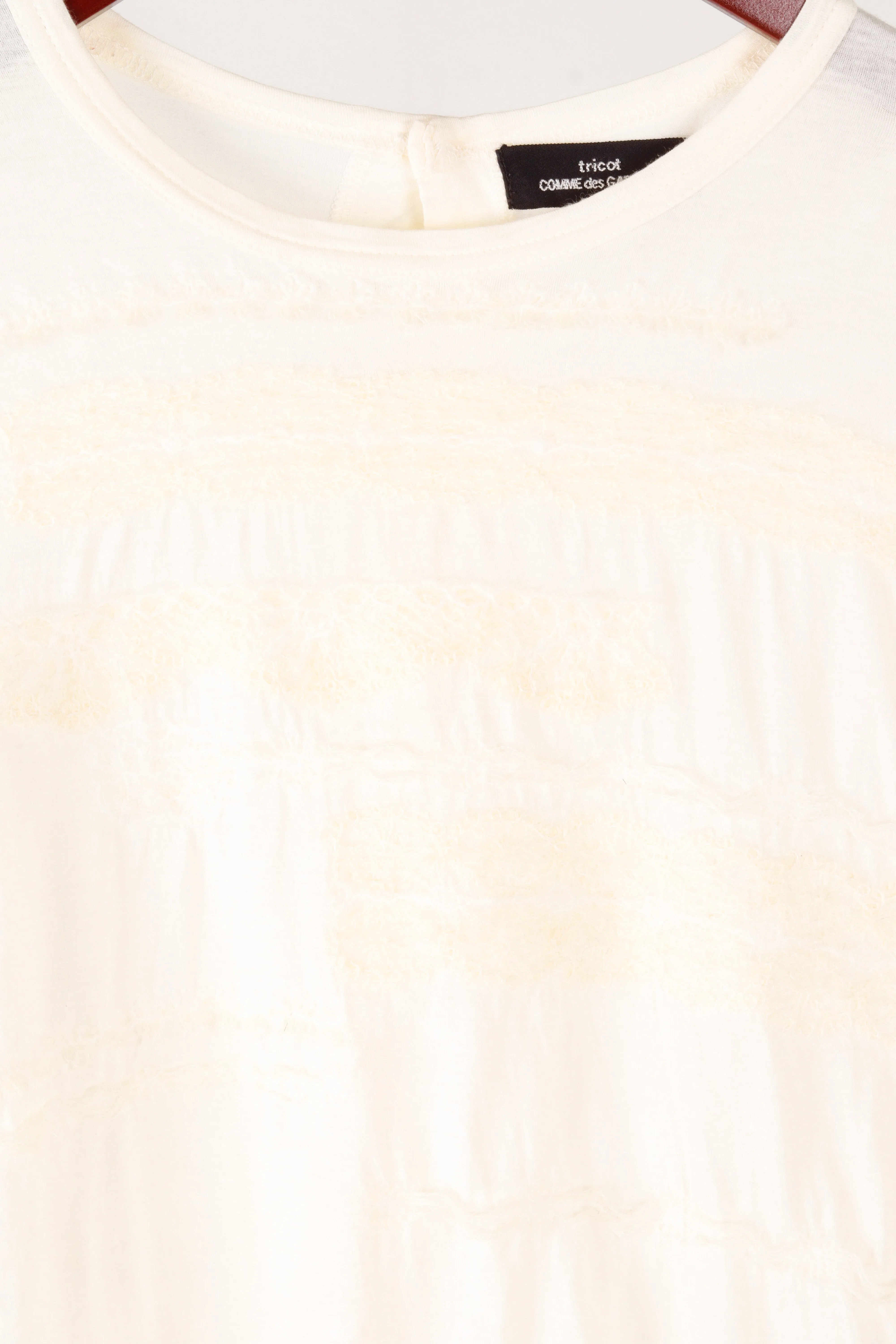 Comme des Garons tricot FW06 'Floral Laced' L/S T-Shirt White (2006)