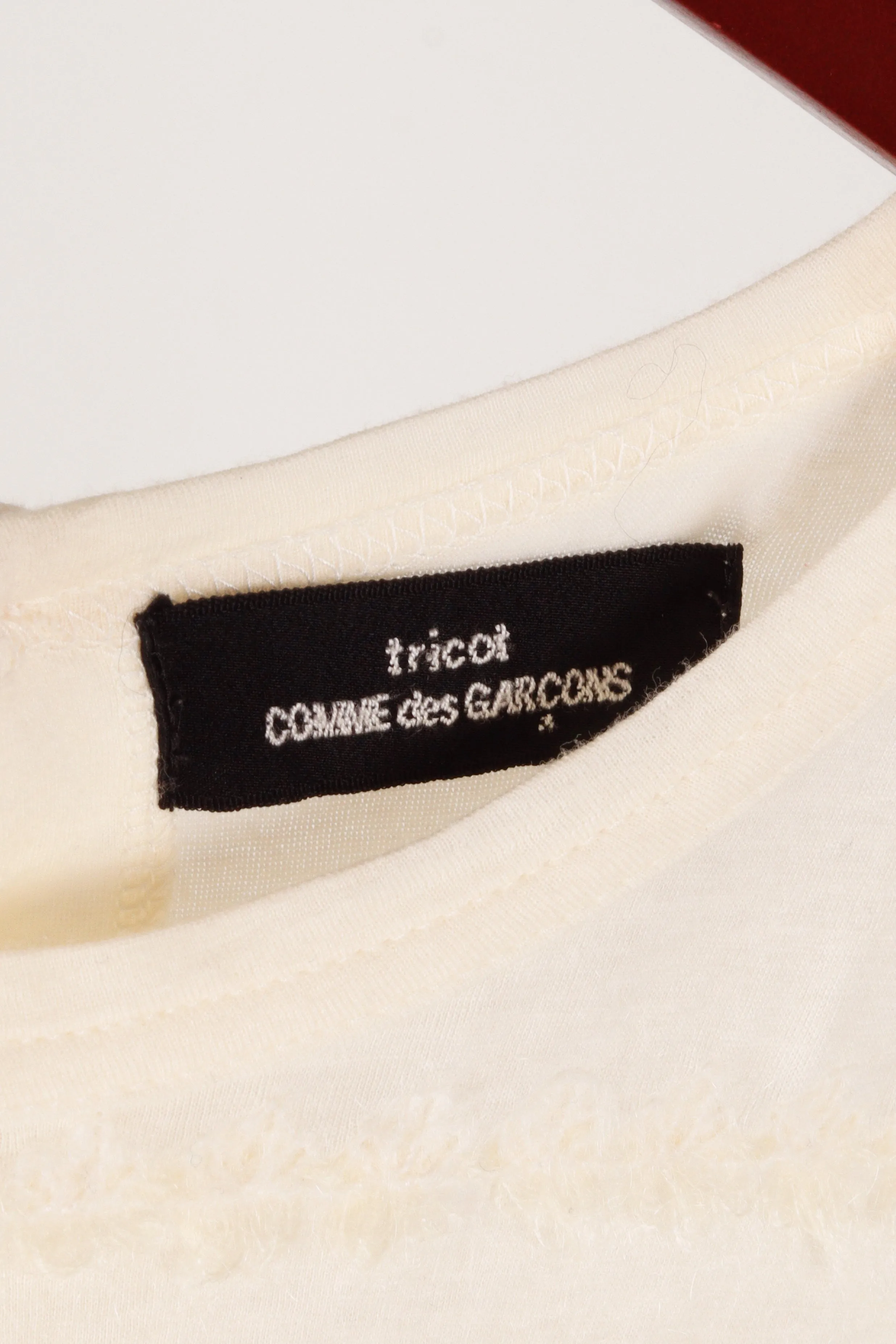 Comme des Garons tricot FW06 'Floral Laced' L/S T-Shirt White (2006)
