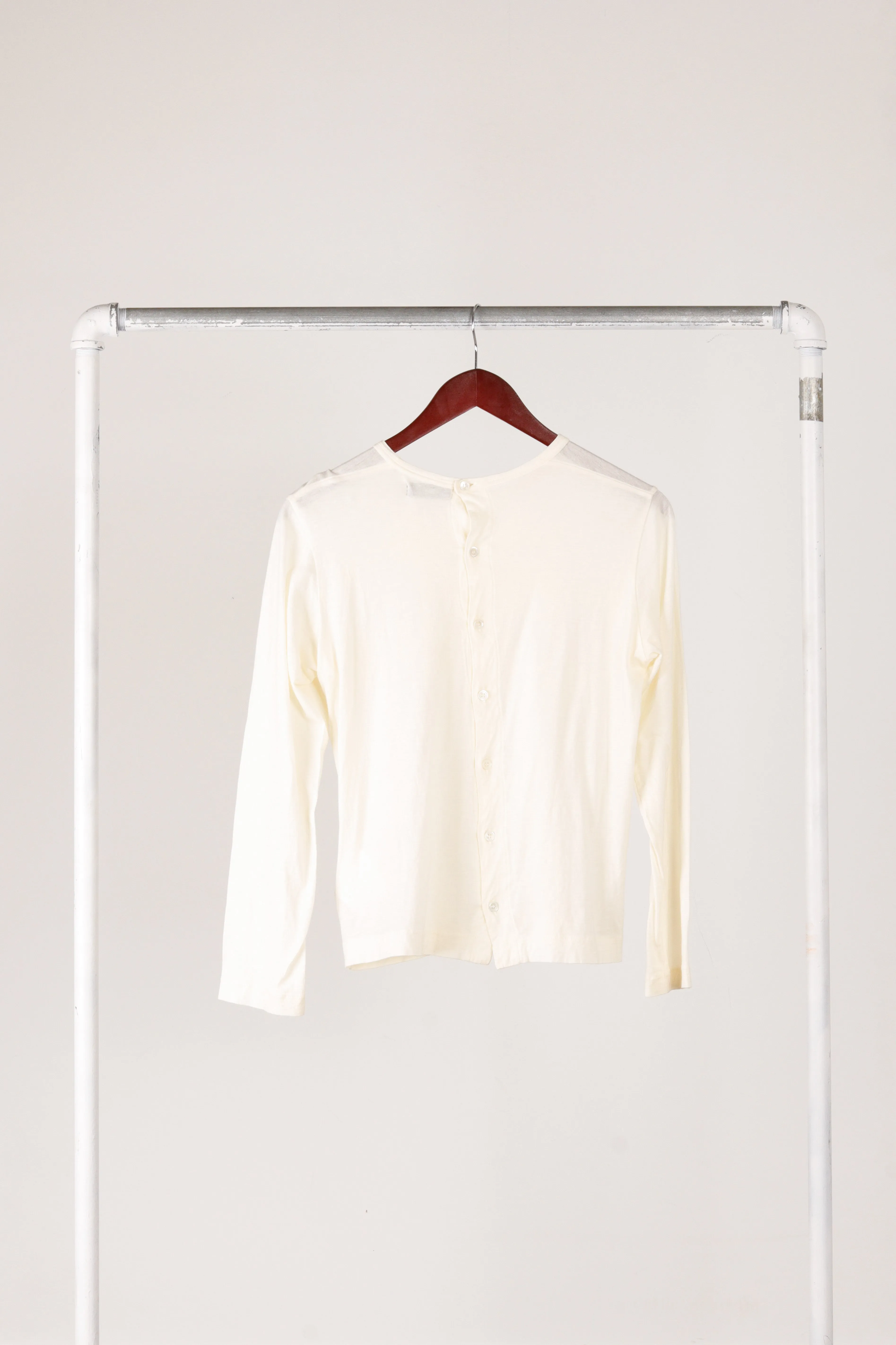 Comme des Garons tricot FW06 'Floral Laced' L/S T-Shirt White (2006)