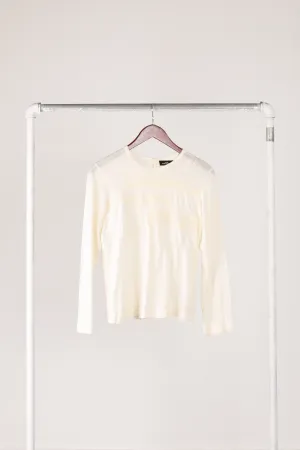 Comme des Garons tricot FW06 'Floral Laced' L/S T-Shirt White (2006)