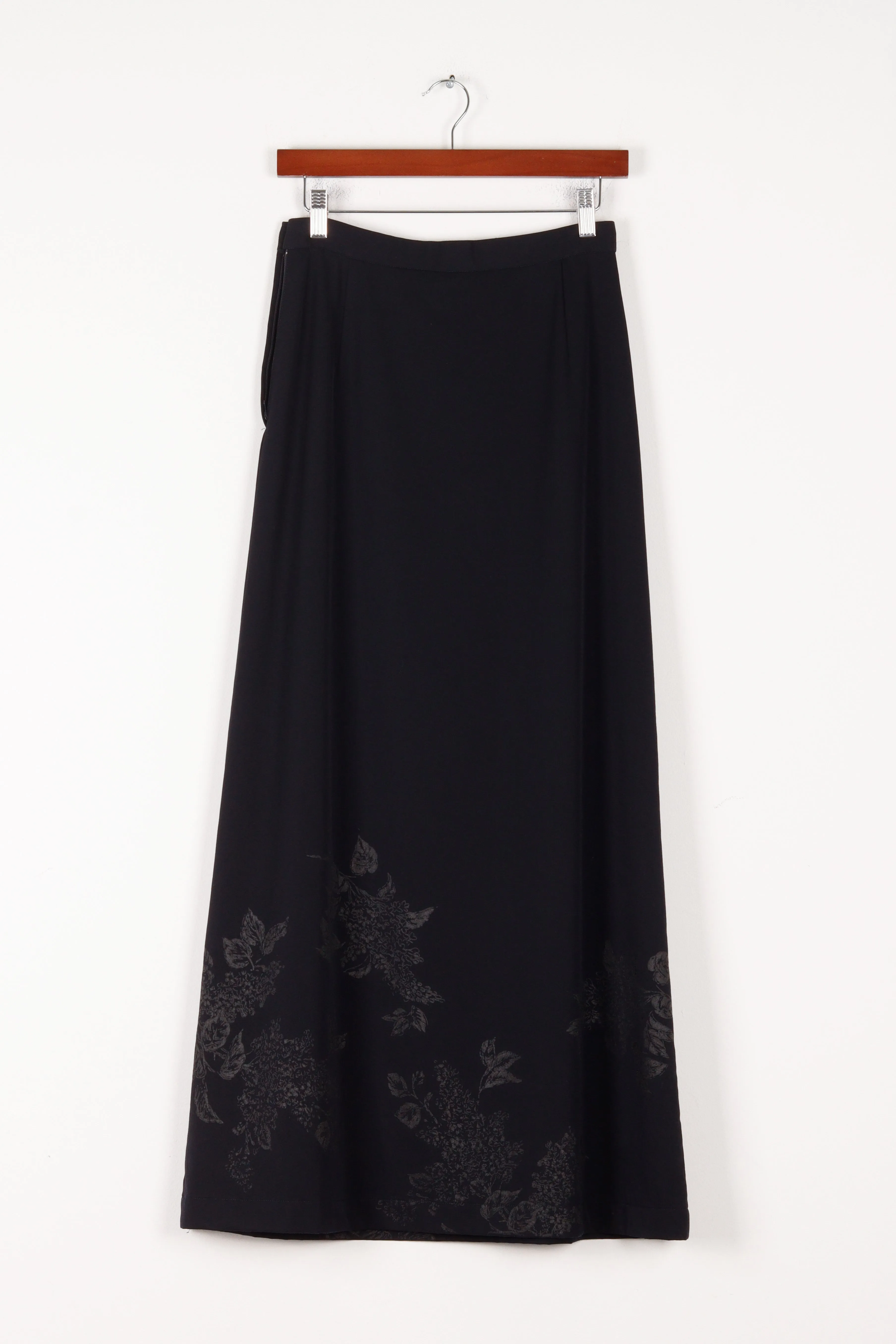 Comme des Garons tricot FW99 'Floral Print' Skirt Black (1999)