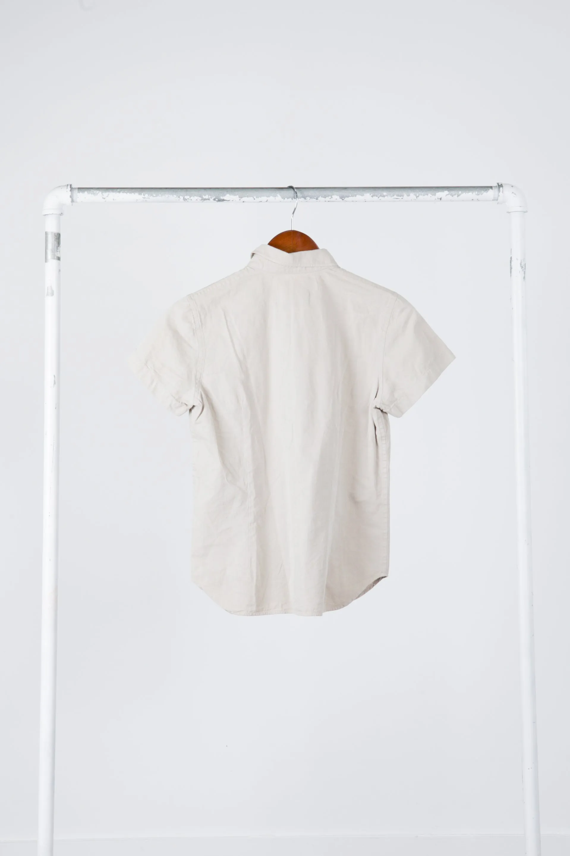 Comme des Garons tricot SS99 'Embroidered Logo' S/S Shirt Beige (1999)