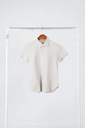 Comme des Garons tricot SS99 'Embroidered Logo' S/S Shirt Beige (1999)