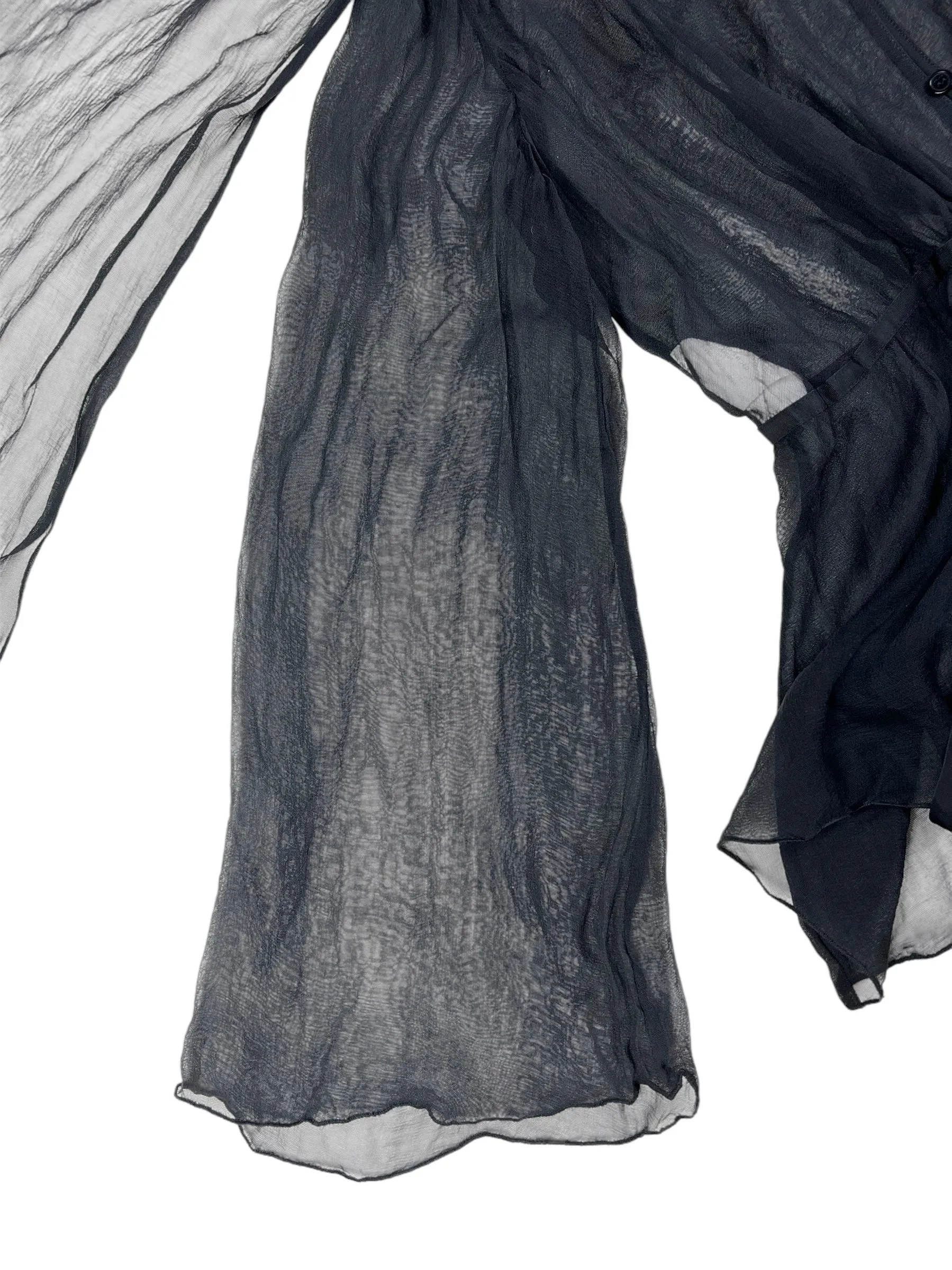 Emporio Armani 2009 sheer silk blouse with pussy bow