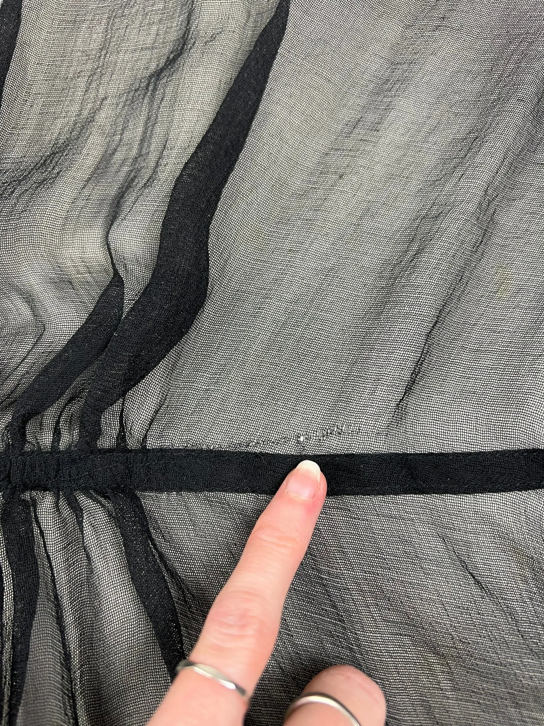 Emporio Armani 2009 sheer silk blouse with pussy bow