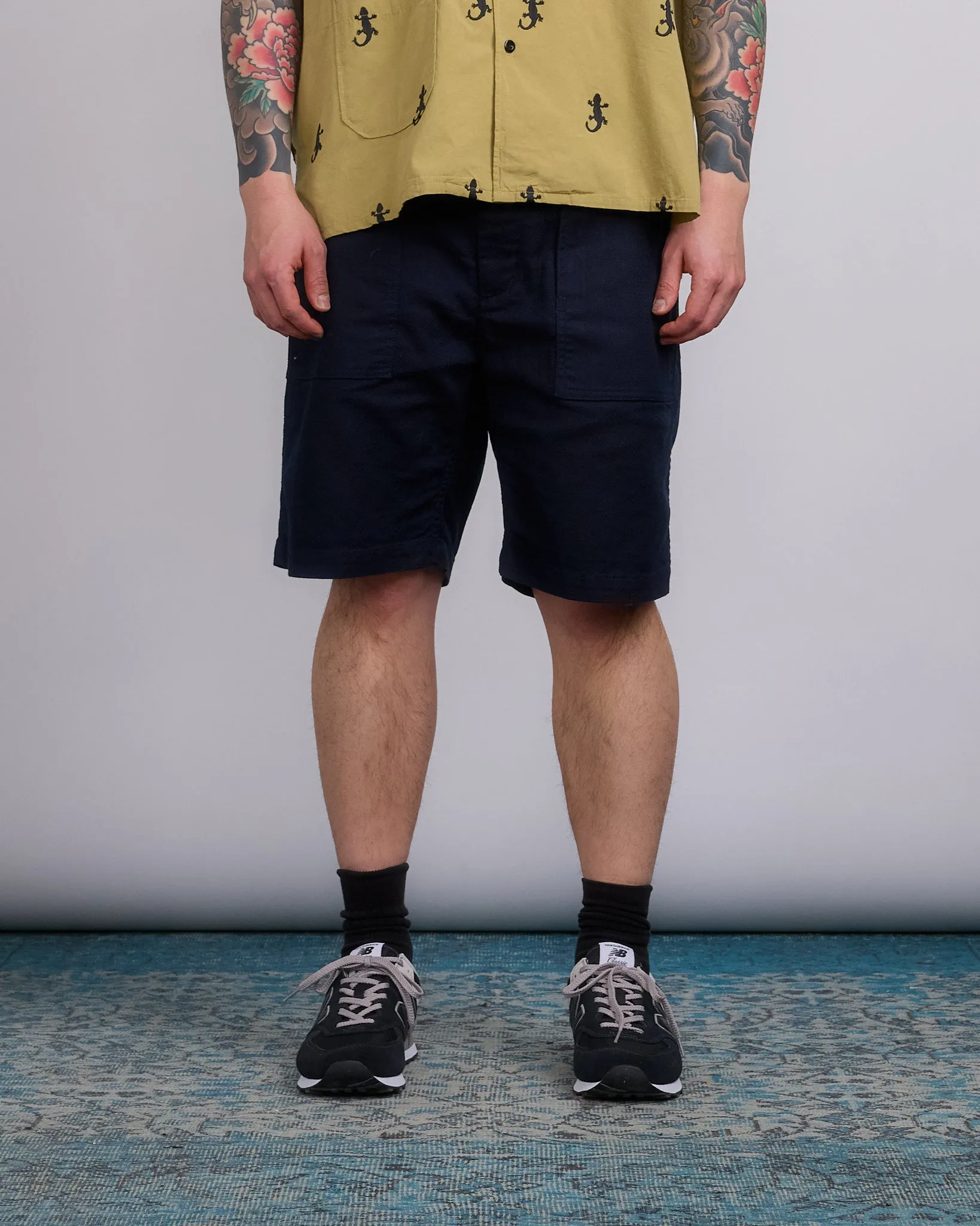Engineered Garments Fatigue Short CL Java Cloth Dark Navy