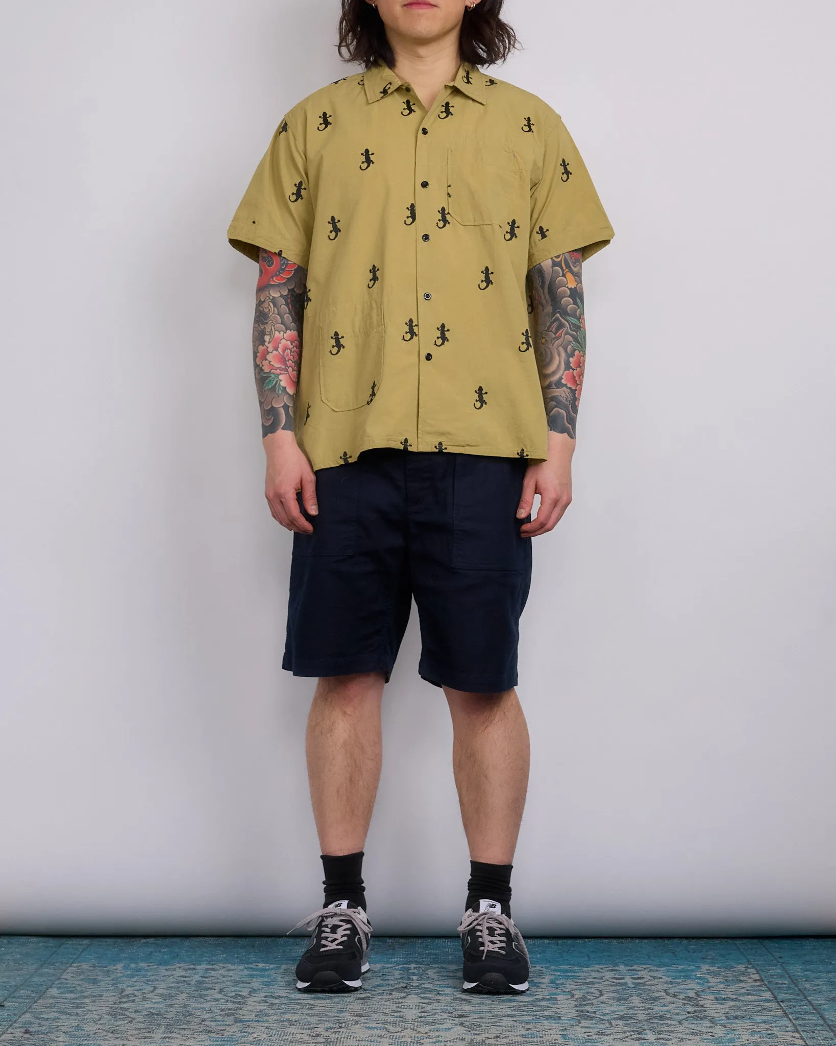 Engineered Garments Fatigue Short CL Java Cloth Dark Navy