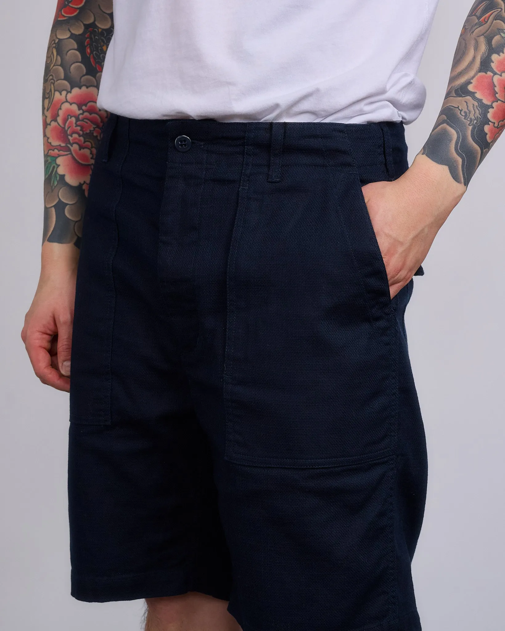 Engineered Garments Fatigue Short CL Java Cloth Dark Navy