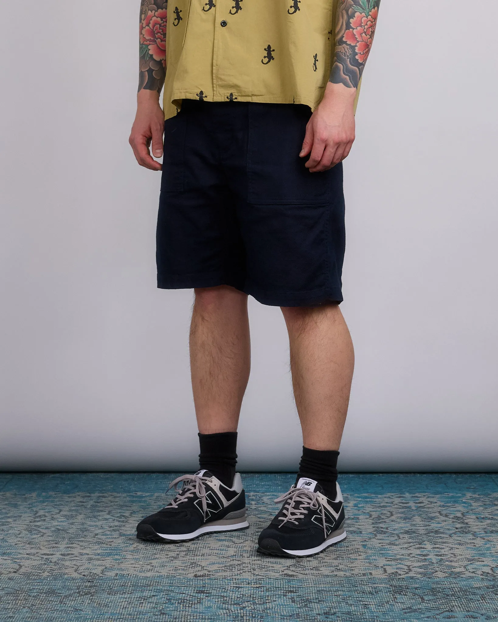 Engineered Garments Fatigue Short CL Java Cloth Dark Navy