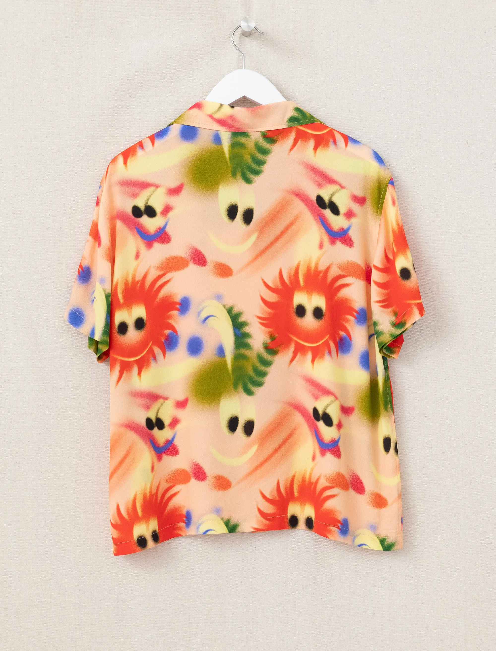 Fuzzy Friends Button Up Shirt (Pink Multi)